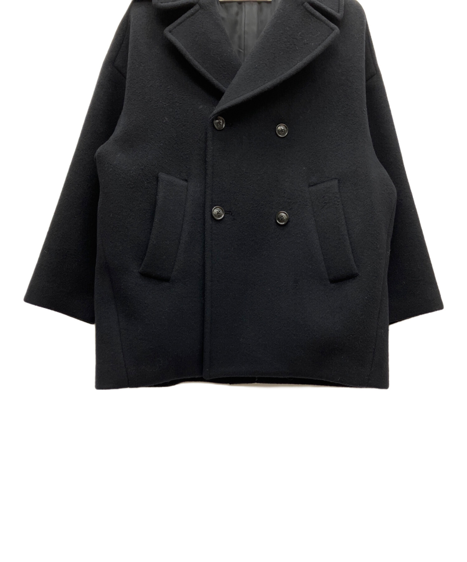 中古・古着通販】TICCA (ティッカ) ショートPコート ブラック サイズ