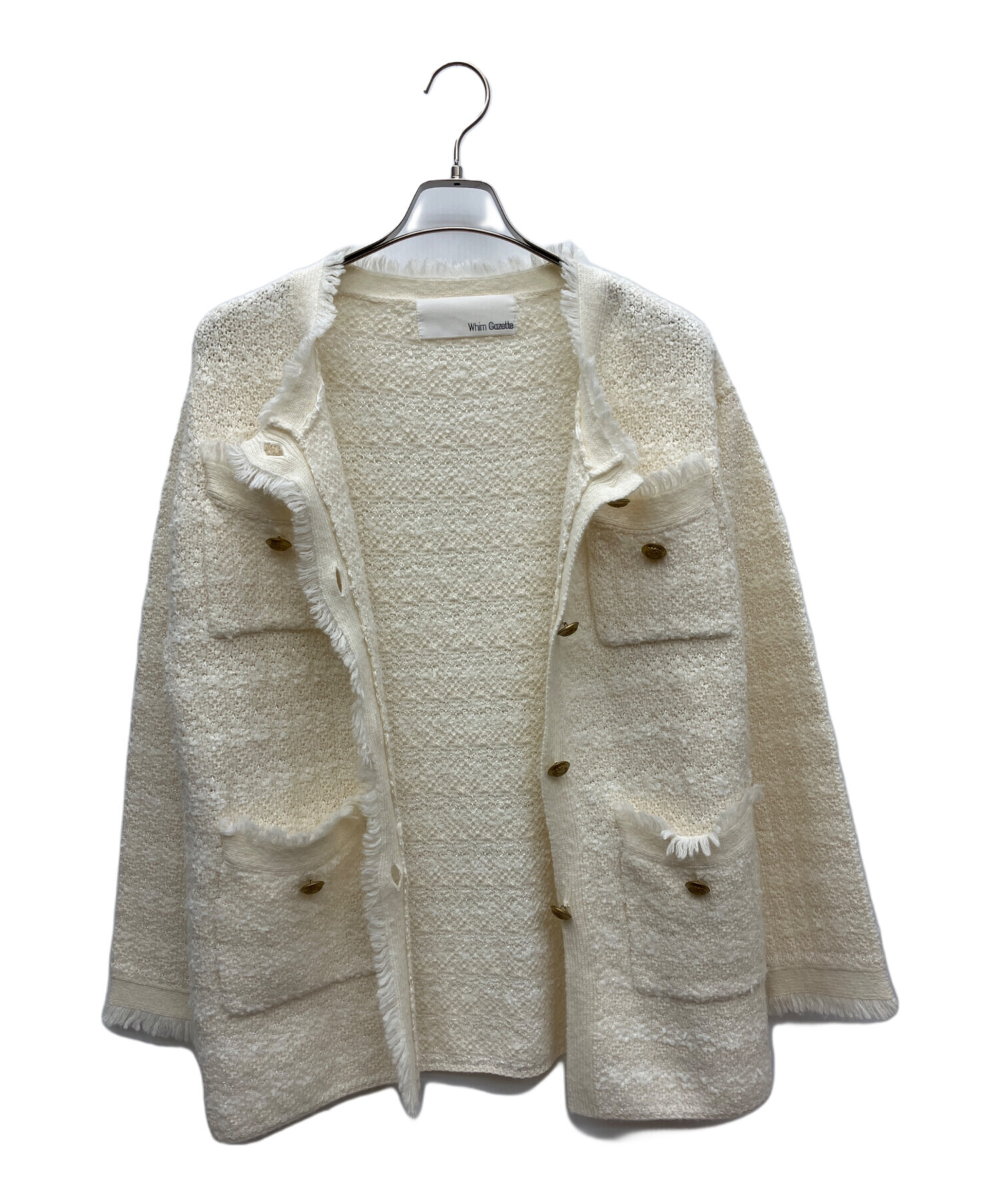 Whim Gazette ウィムガゼット 中古・古着通販】Whim Gazette (ウィムガゼット) ツイードニット