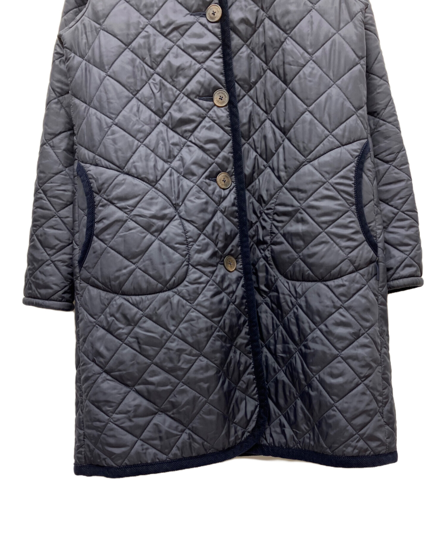 中古・古着通販】LAVENHAM (ラベンハム) キルティングコート ネイビー