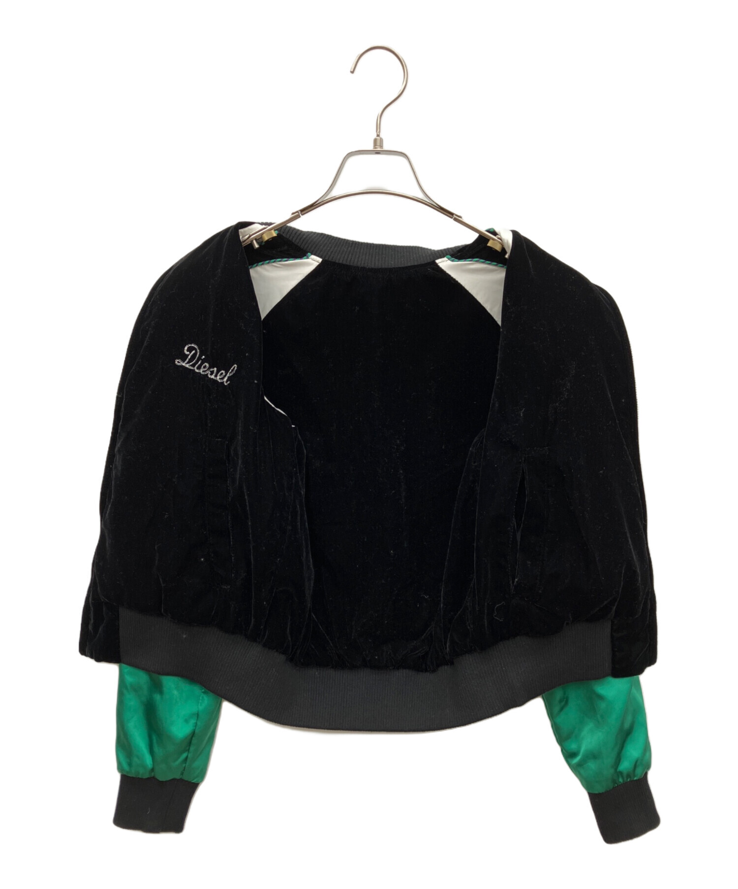 中古・古着通販】DIESEL (ディーゼル) スカジャン ブラック×グリーン
