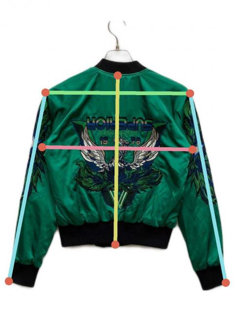 中古・古着通販】DIESEL (ディーゼル) スカジャン ブラック×グリーン