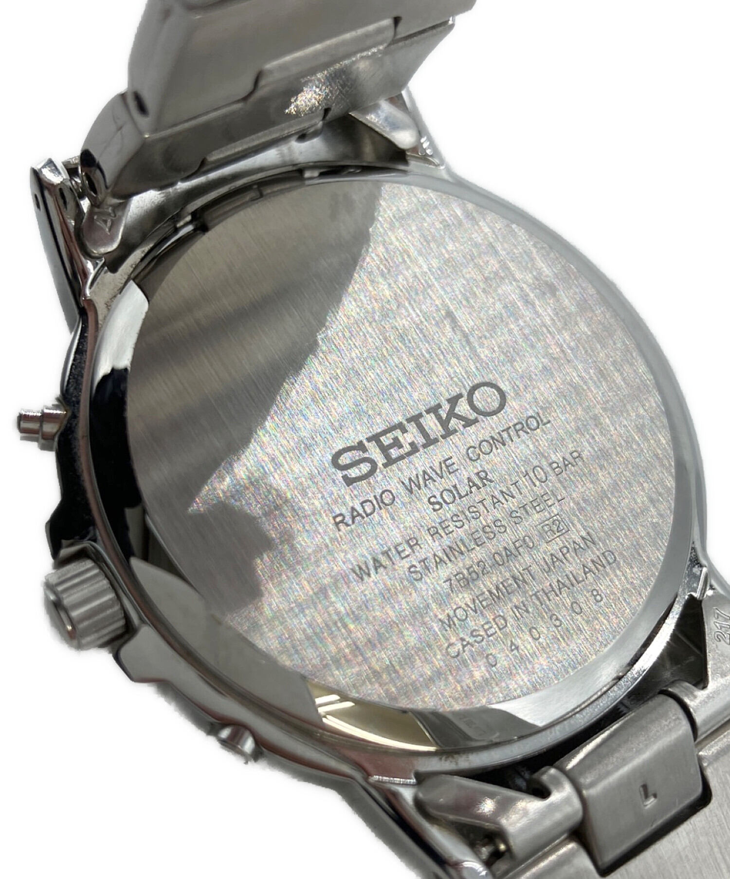 中古・古着通販】SEIKO (セイコー) ソーラー電波腕時計 ブラック
