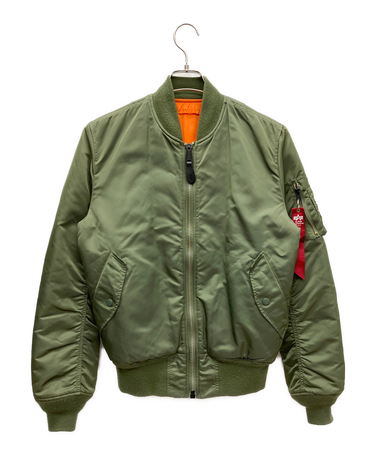 中古・古着通販】ALPHA (アルファ) MA-1ジャケット グリーン サイズ:M