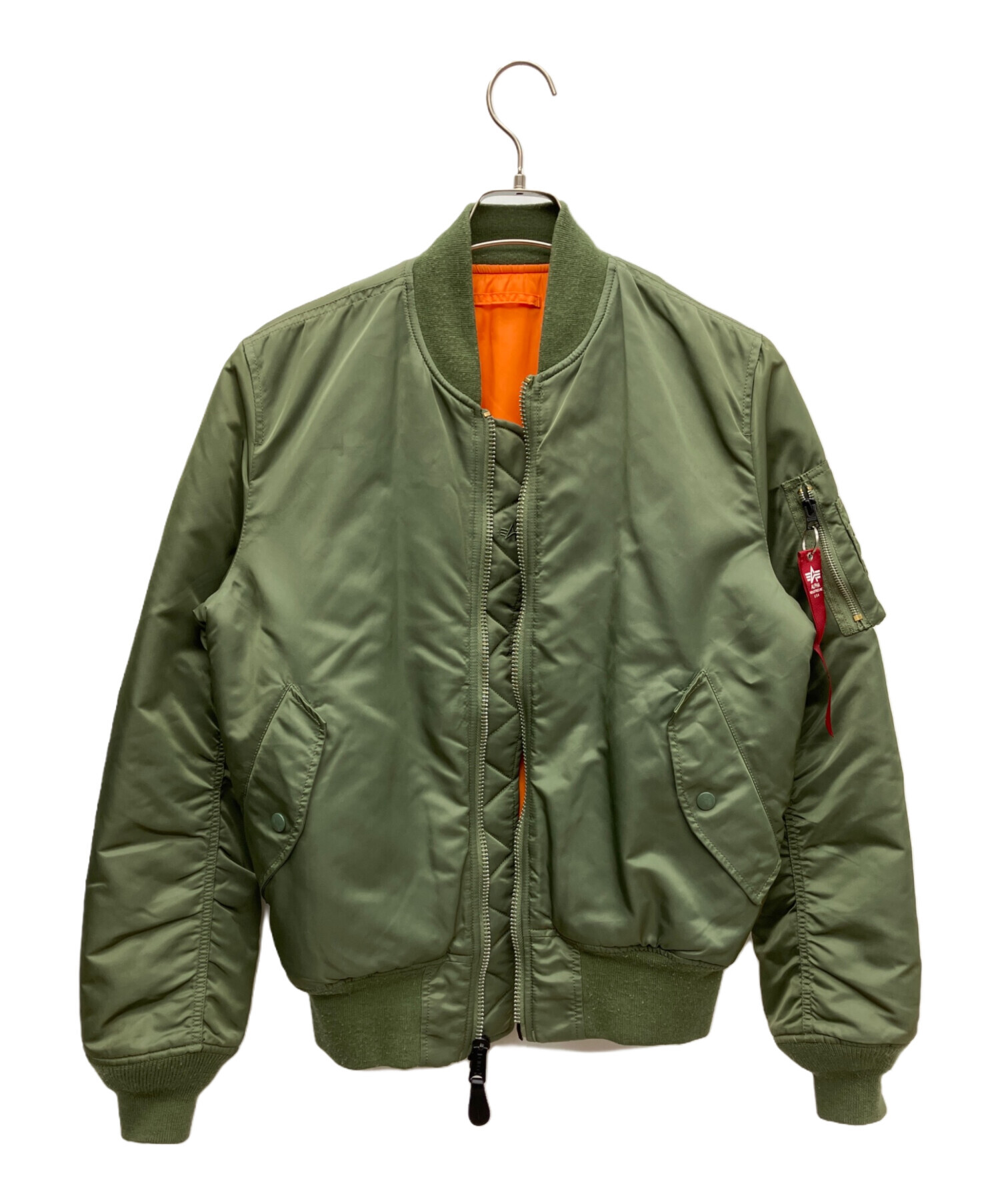 中古・古着通販】ALPHA (アルファ) MA-1ジャケット グリーン サイズ:M