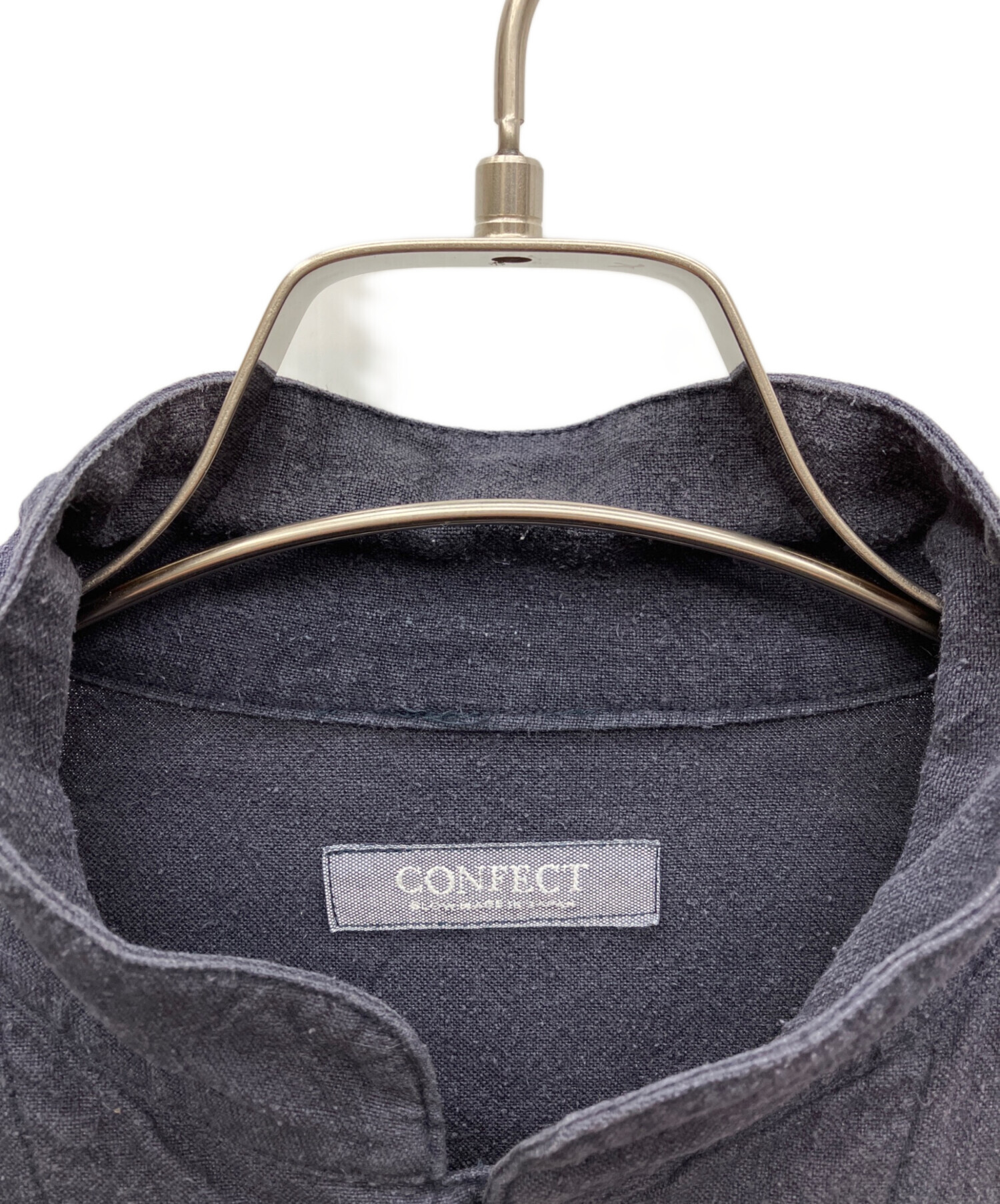 中古・古着通販】CONFECT (コンフェクト) リネンシャツ ネイビー
