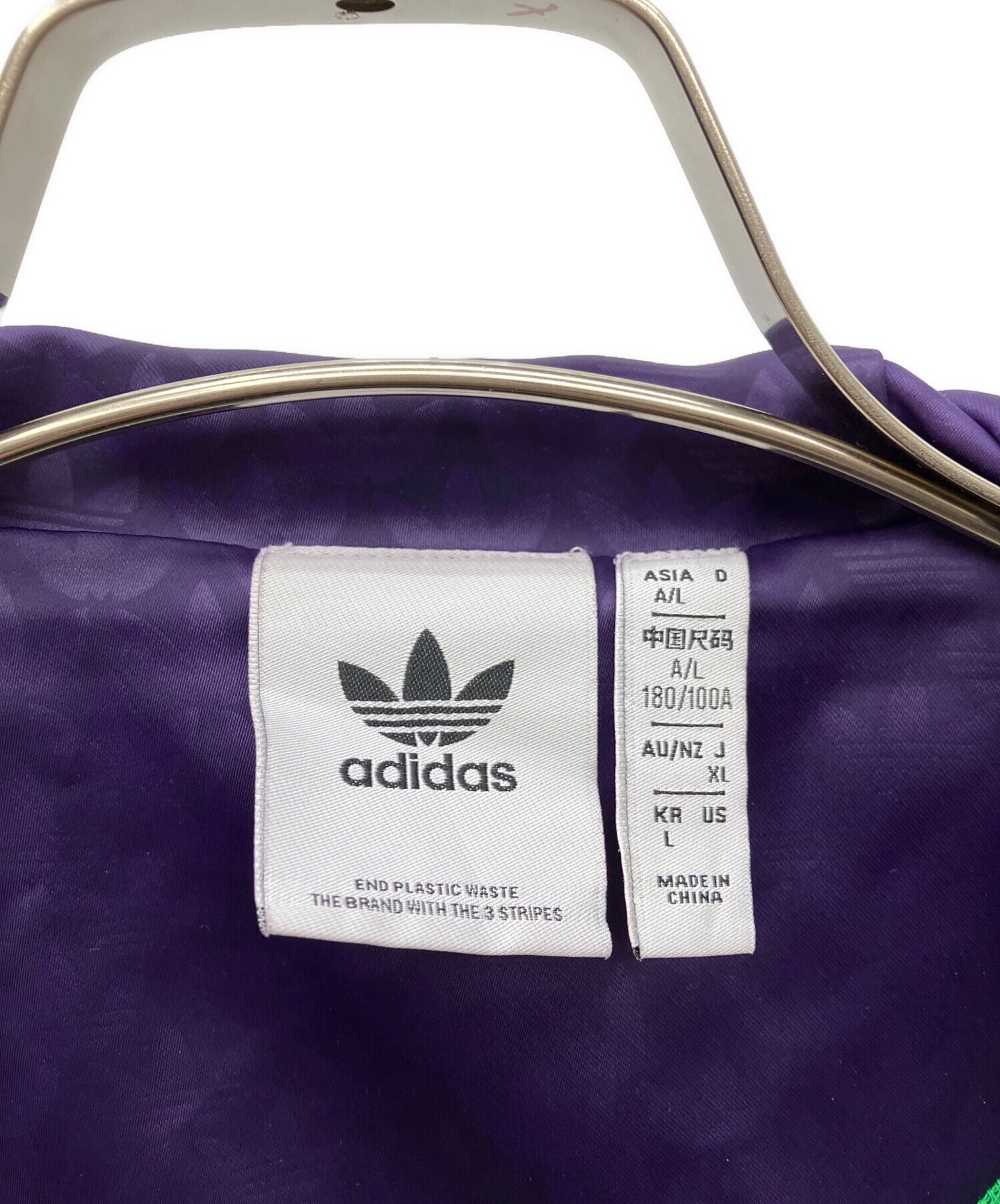 中古・古着通販】adidas (アディダス) ウインドブレーカー パープル