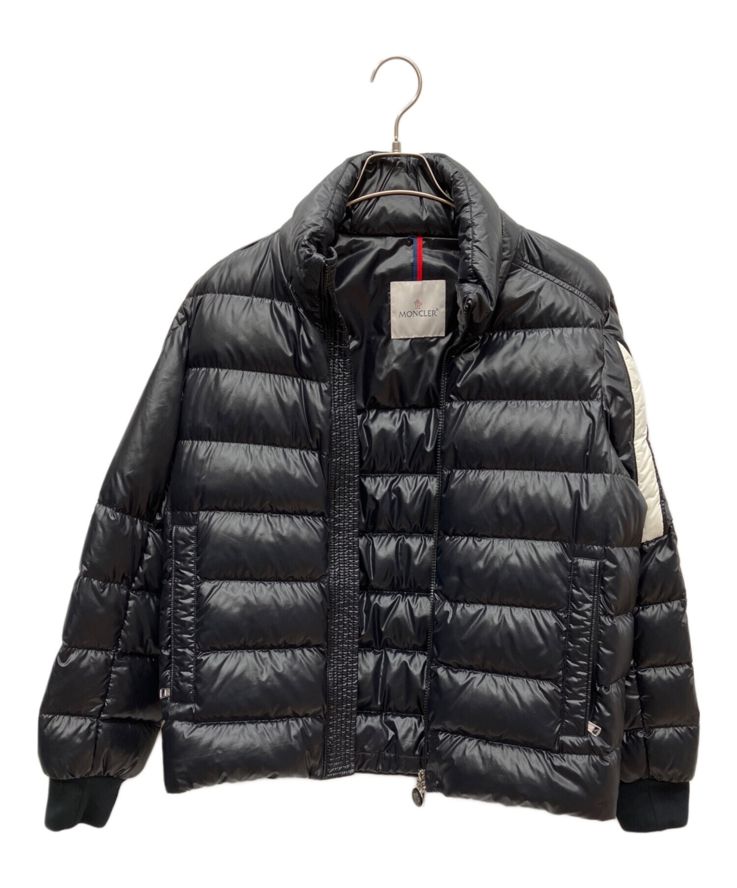 希少高級モンクレールライダースブルゾンレザートリミング中綿サイズ2 希少高級モンクレールライダースブルゾンレザートリミング中綿サイズ2