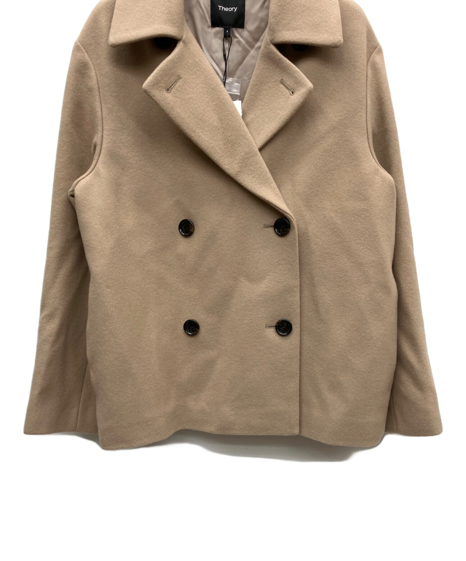 中古・古着通販】theory (セオリー) Pコート ベージュ サイズ:SIZE P