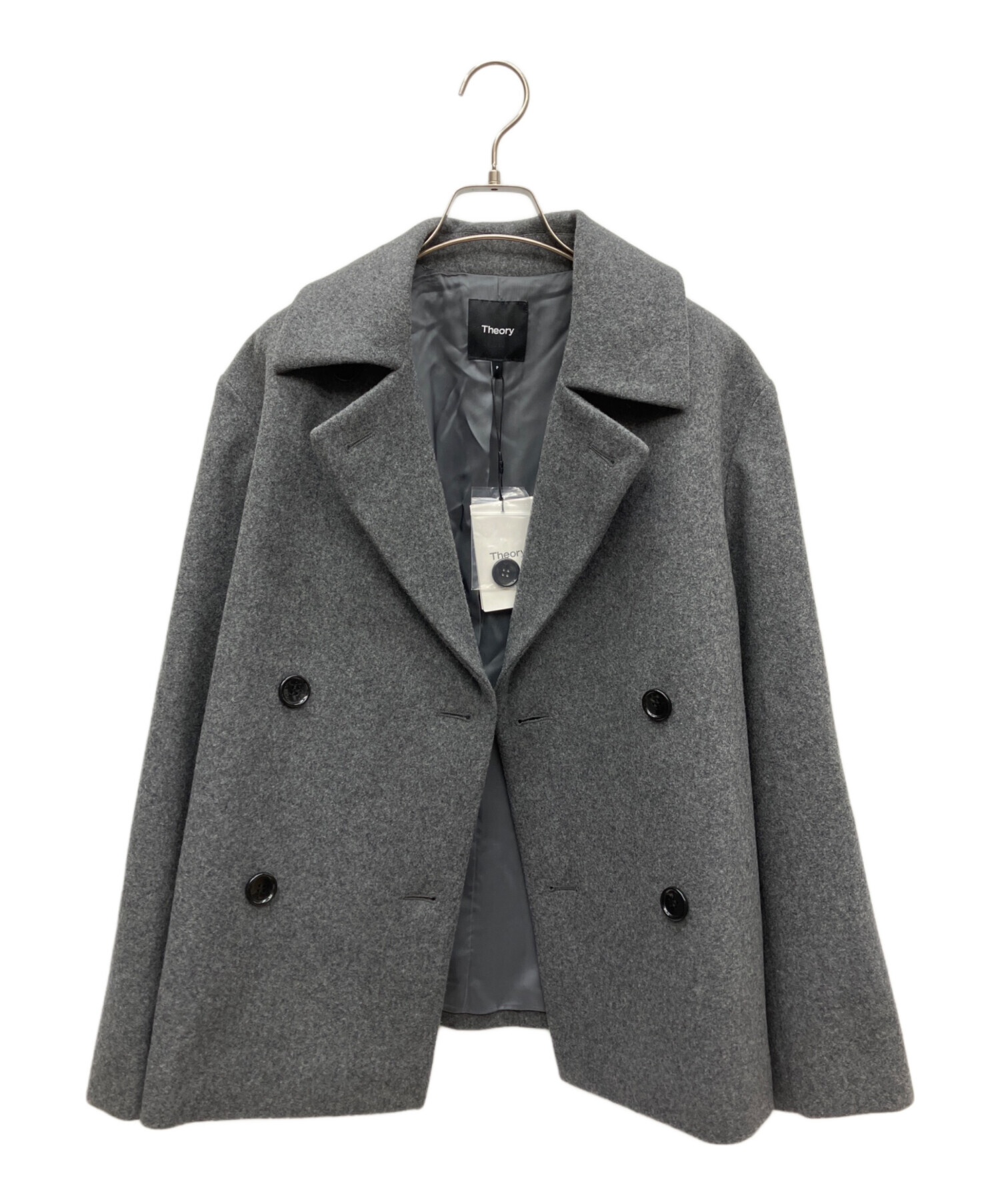 中古・古着通販】theory (セオリー) ハーフコート グレー サイズ:SIZE