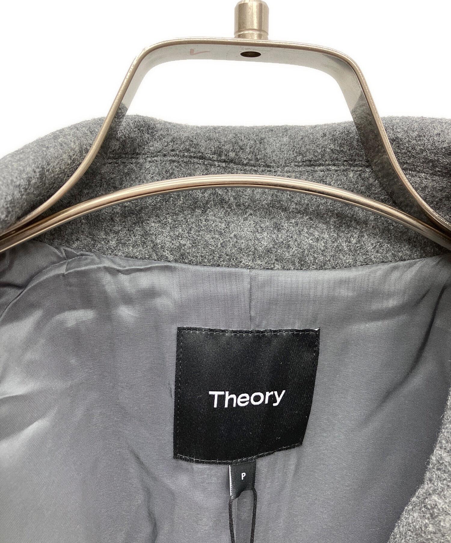 中古・古着通販】theory (セオリー) ハーフコート グレー サイズ:SIZE