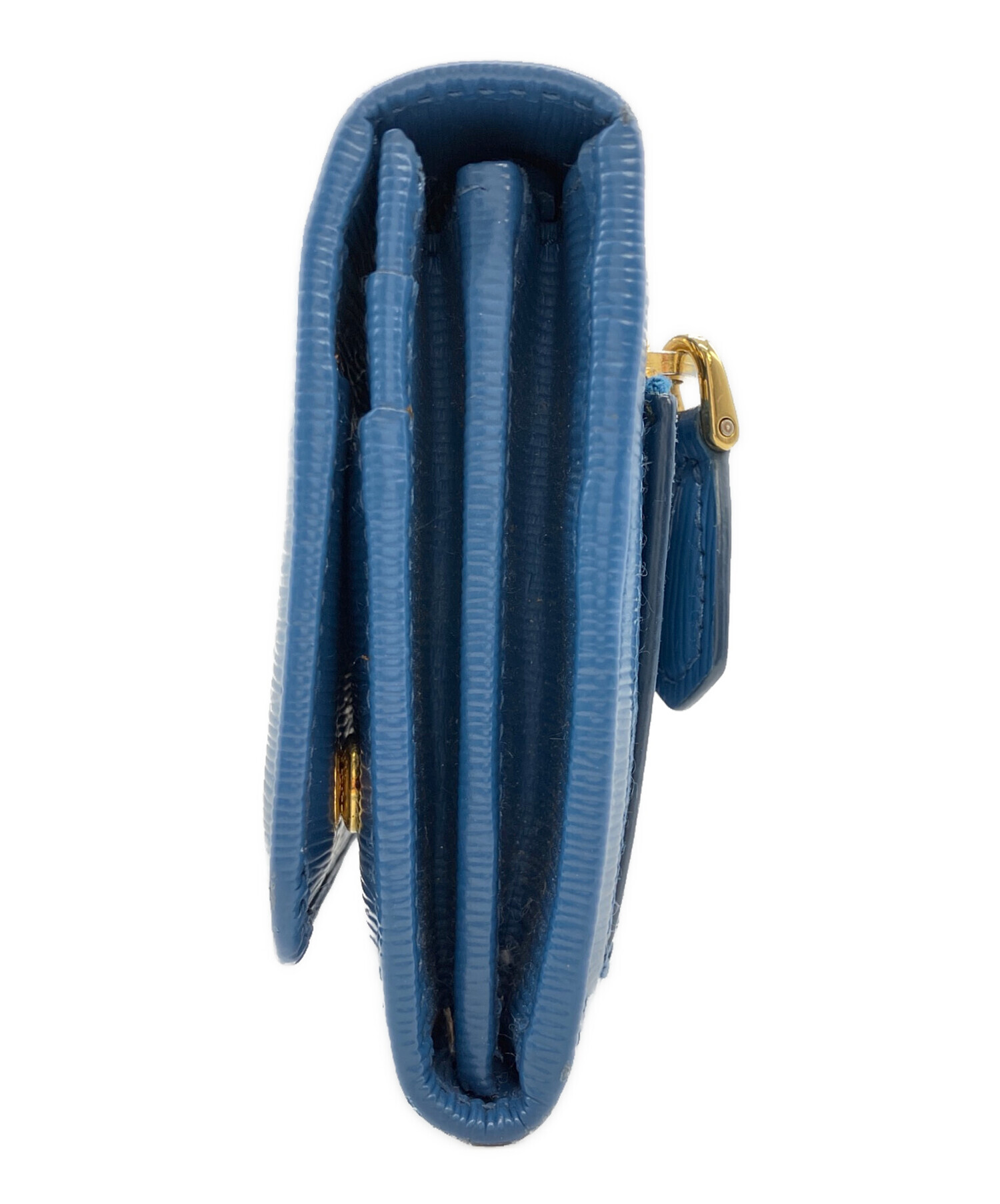 中古・古着通販】PRADA (プラダ) サフィアーノ 長財布 ブルー