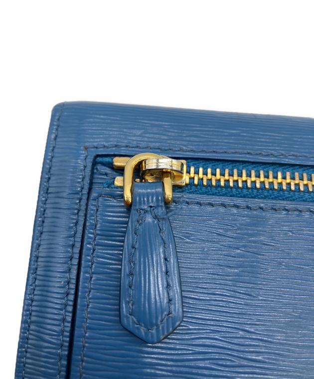 中古・古着通販】PRADA (プラダ) サフィアーノ 長財布 ブルー