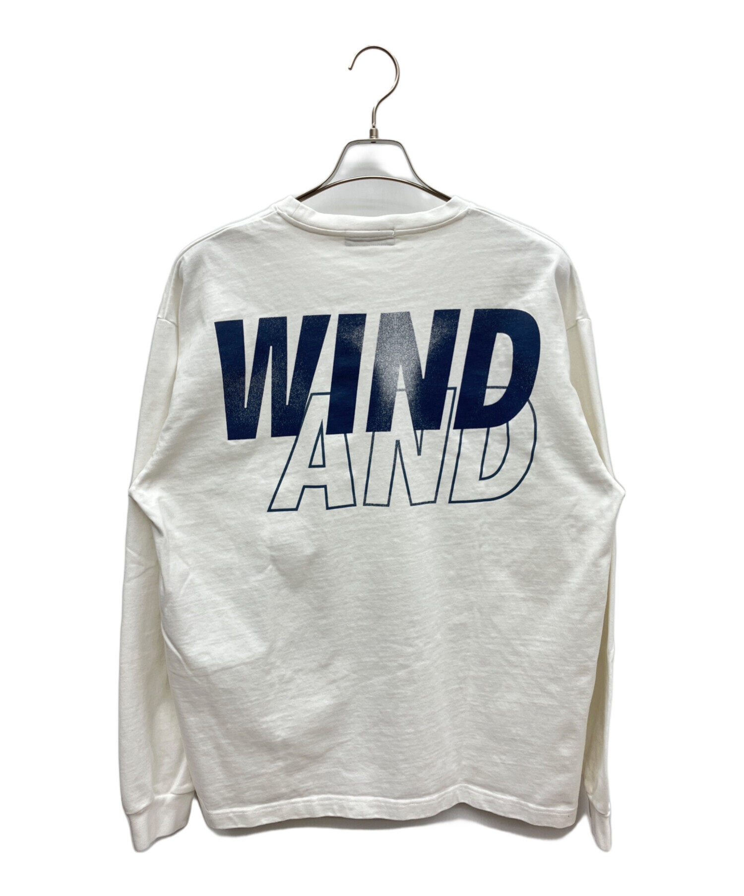 WIND AND SEA ウィンダンシー 長袖Tシャツ ロンT 白 青 L WIND AND SEA ウィンダンシー 長袖Tシャツ ロンT 白 青 L WIND AND SEA