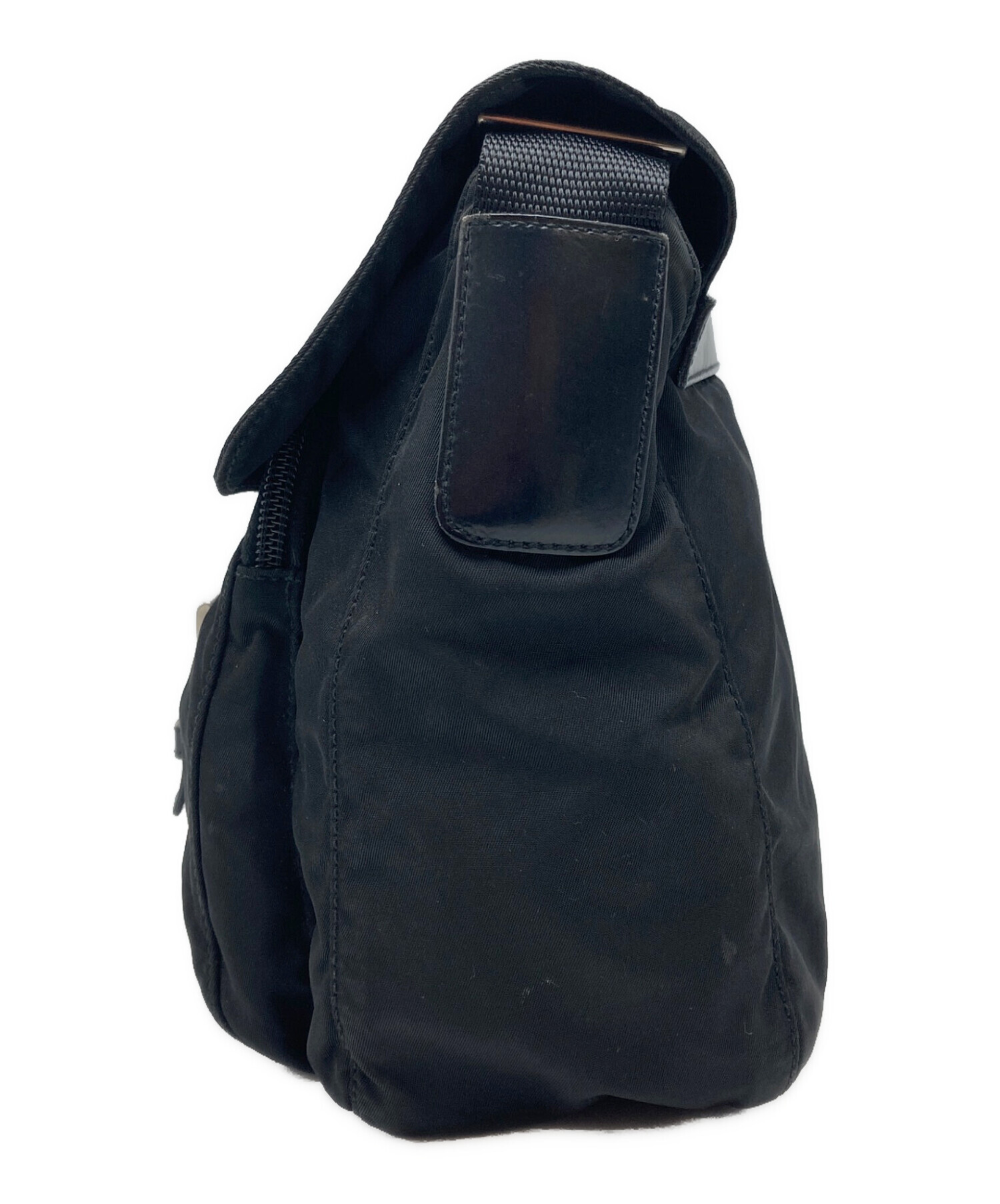 中古・古着通販】PRADA (プラダ) ナイロンショルダーバッグ ブラック
