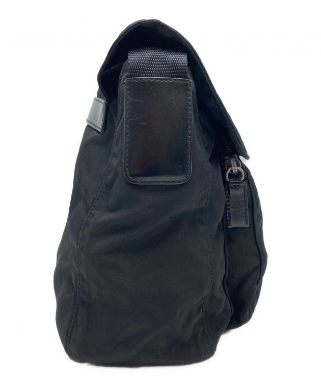中古・古着通販】PRADA (プラダ) ナイロンショルダーバッグ ブラック 