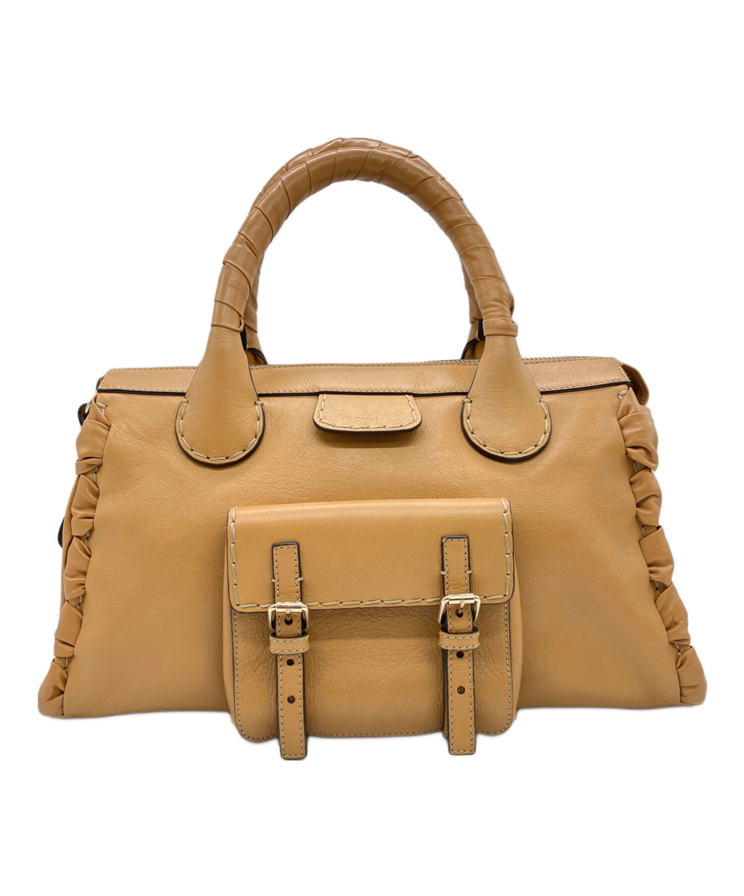 Chloe クロエ　エディス ハンドバッグ 2way大容量 A4 ステッチy2k 中古・古着通販】Chloe (クロエ) エディス 2WAYバッグ ブラウン