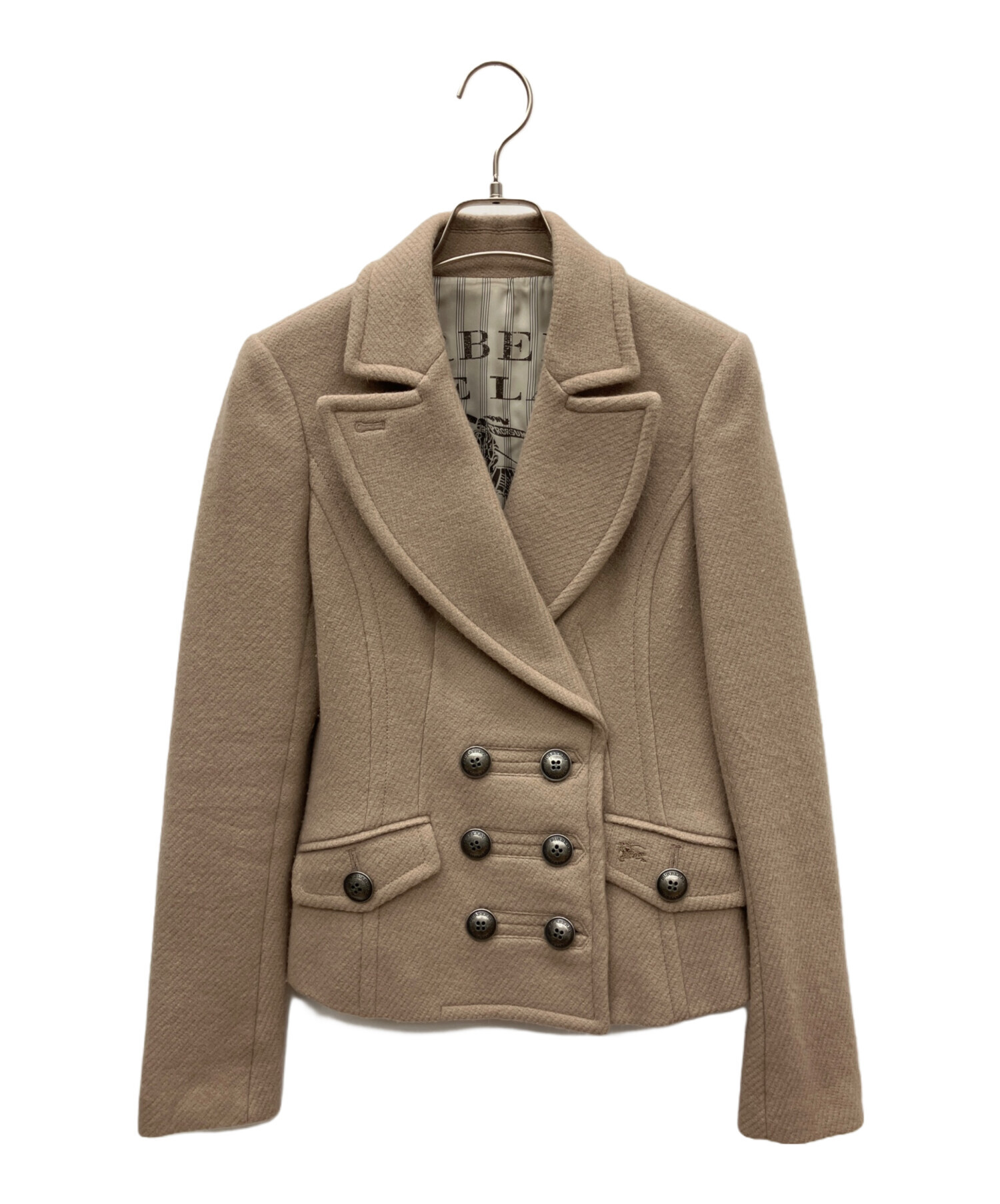 バーバリーブルーレーベル　ファーコート ジャケット　サイズ38 ウール 中古・古着通販】BURBERRY BLUE LABEL (バーバリー ブルー レーベル