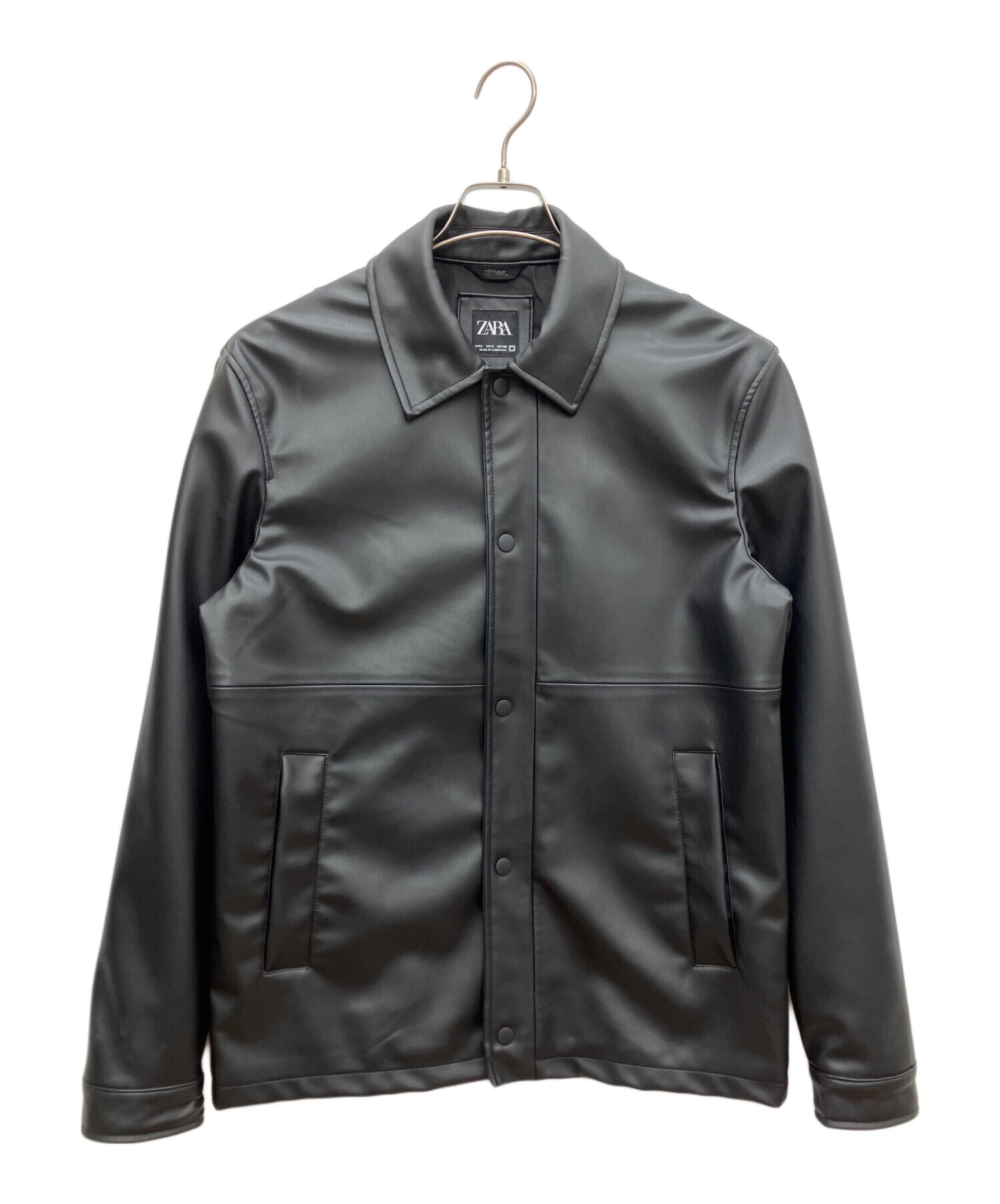 中古・古着通販】ZARA (ザラ) DNWR フェイクレザージャケット ブラック 
