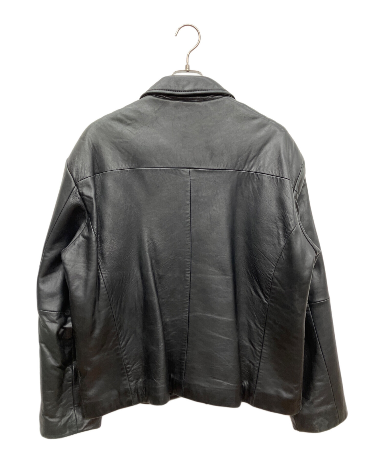 レビュー高評価の商品 古着 Boston Harbour 黒レザージャケット XL 