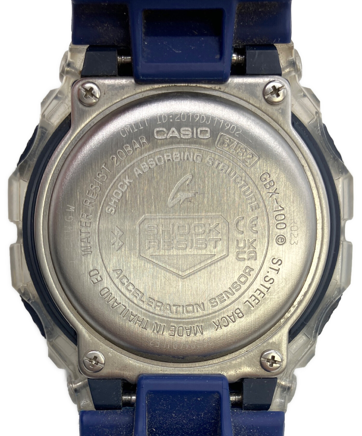 【中古】G-SHOCK GBX-100 Casio GBX-100-7JF G-Shock Quartz Men's Watch Black Dial Digital