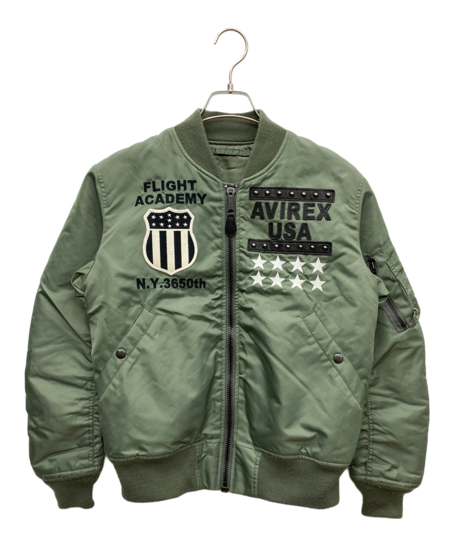 希少 AVIREX USA MA-1 フライトジャケット グリーン 未使用 中古・古着通販】AVIREX (アヴィレックス) MA-1ジャケット グリーン