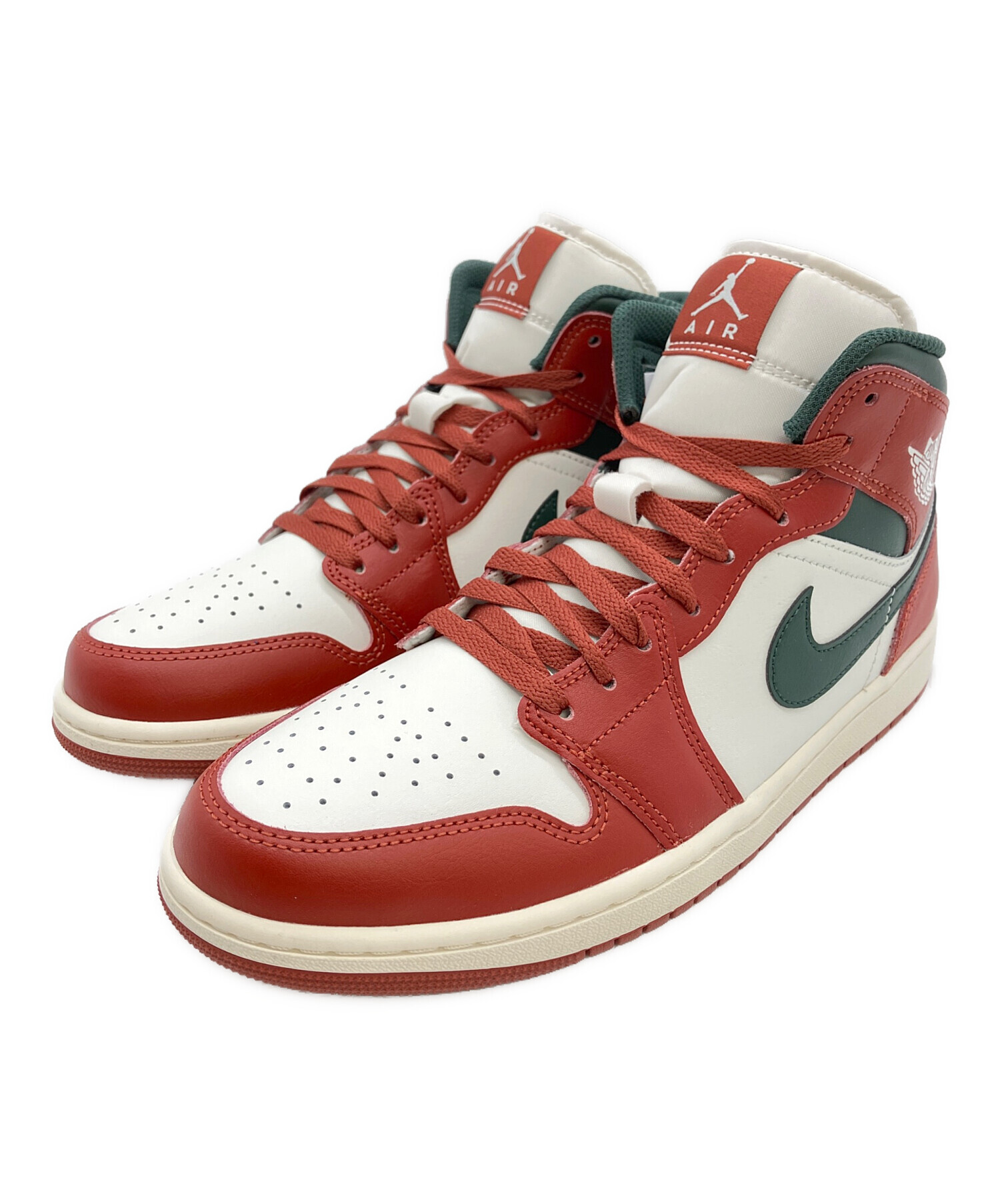 中古・古着通販】NIKE (ナイキ) AIR JORDAN 1 MID レッド×ホワイト 