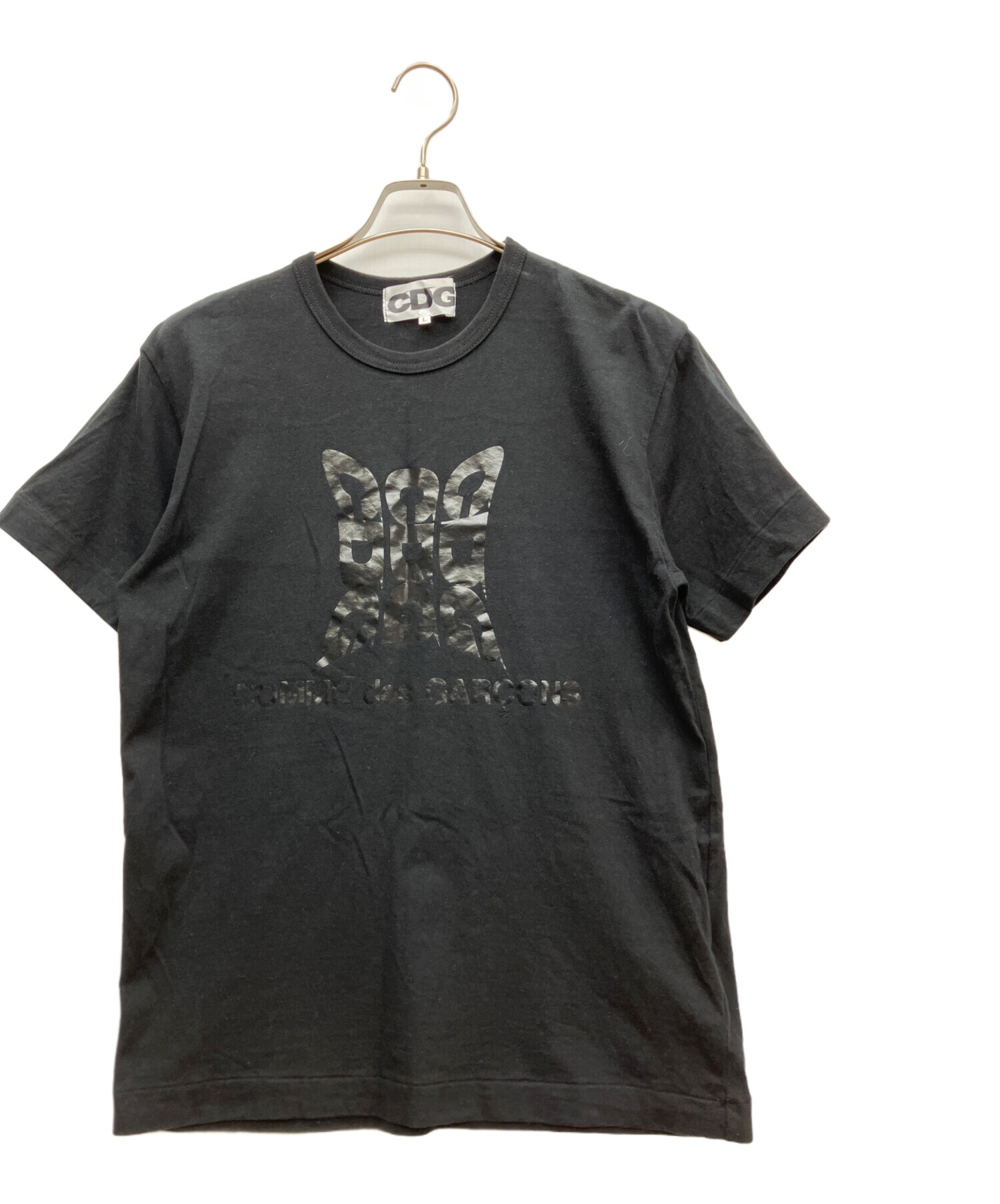 中古・古着通販】CDG (シーディージー) Tシャツ ブラック サイズ:L 