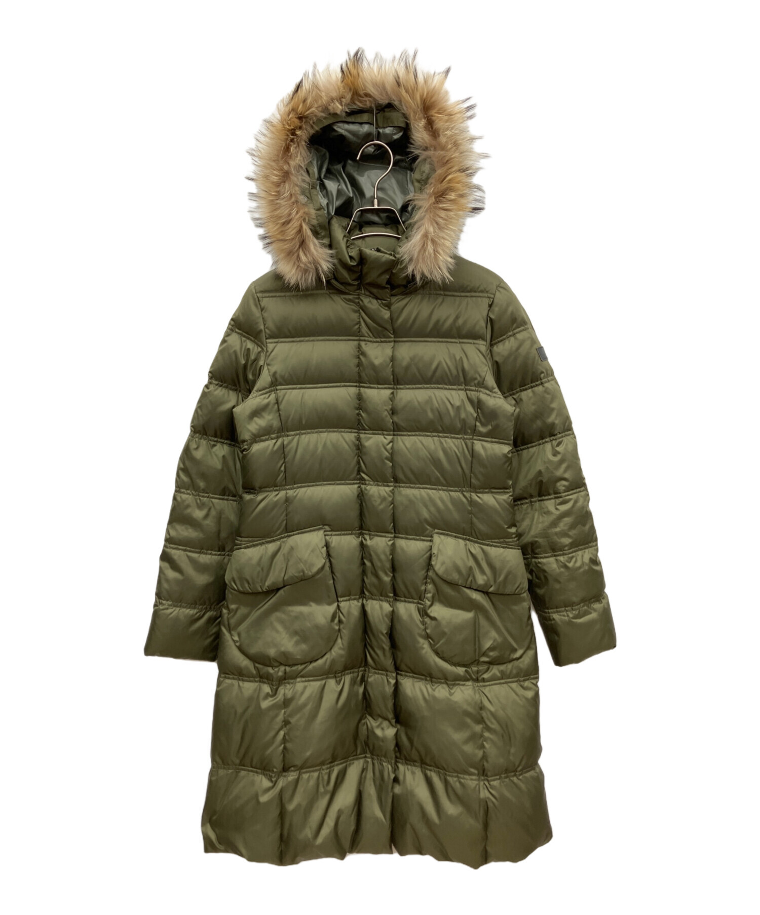 AIGLE オリーブ色 ファー付ダウンコート 中古・古着通販】AIGLE (エーグル) ダウンコート カーキ サイズ:M