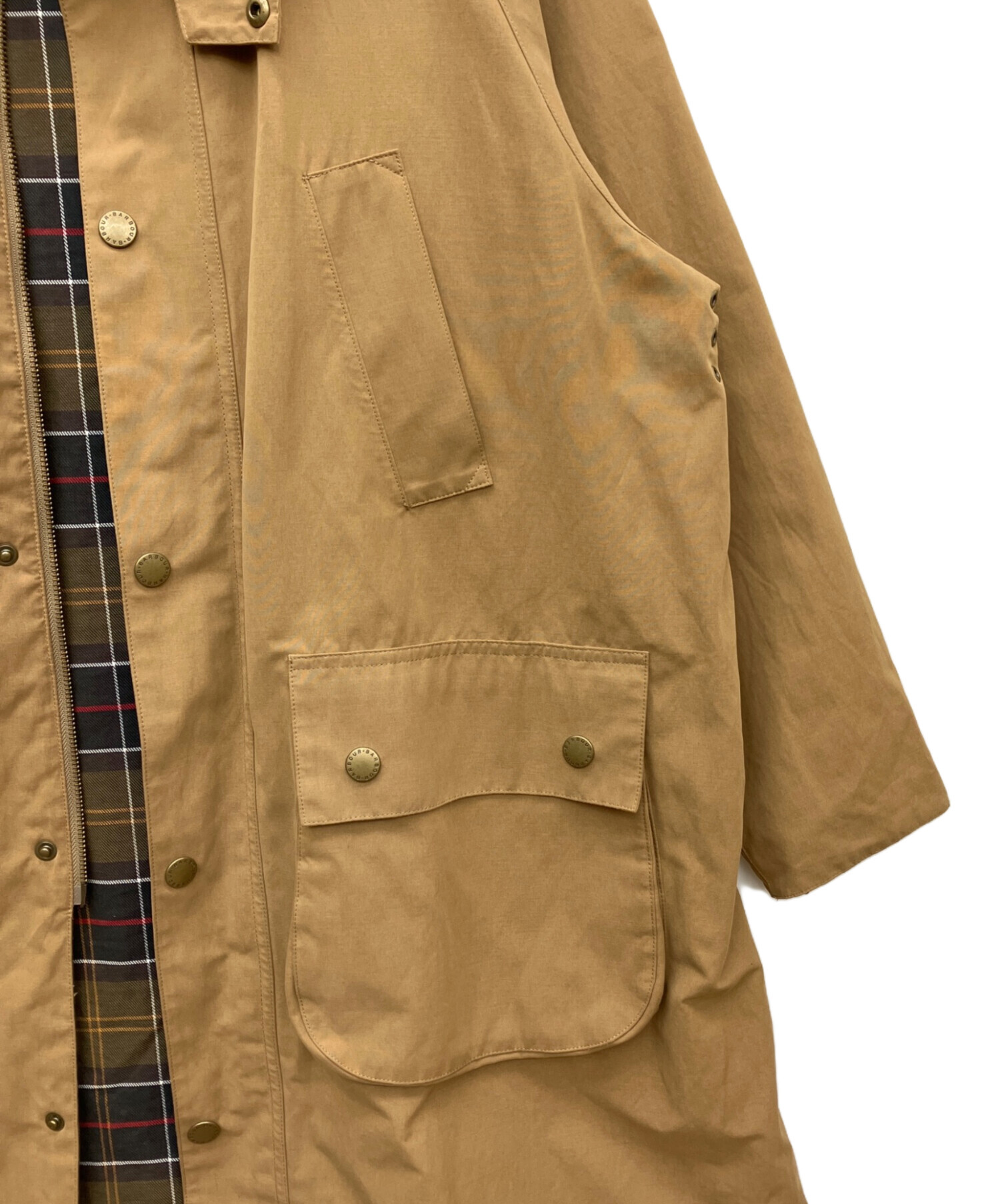 中古・古着通販】Barbour (バブアー) ステンカラーコート ベージュ