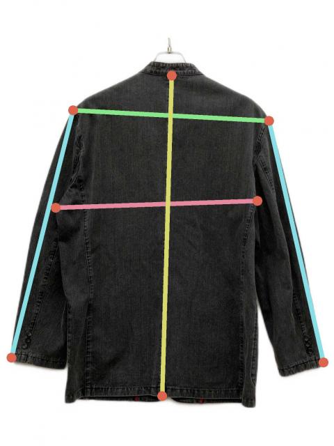 中古・古着通販】PAPAS (パパス) デニムチャイナジャケット グレー