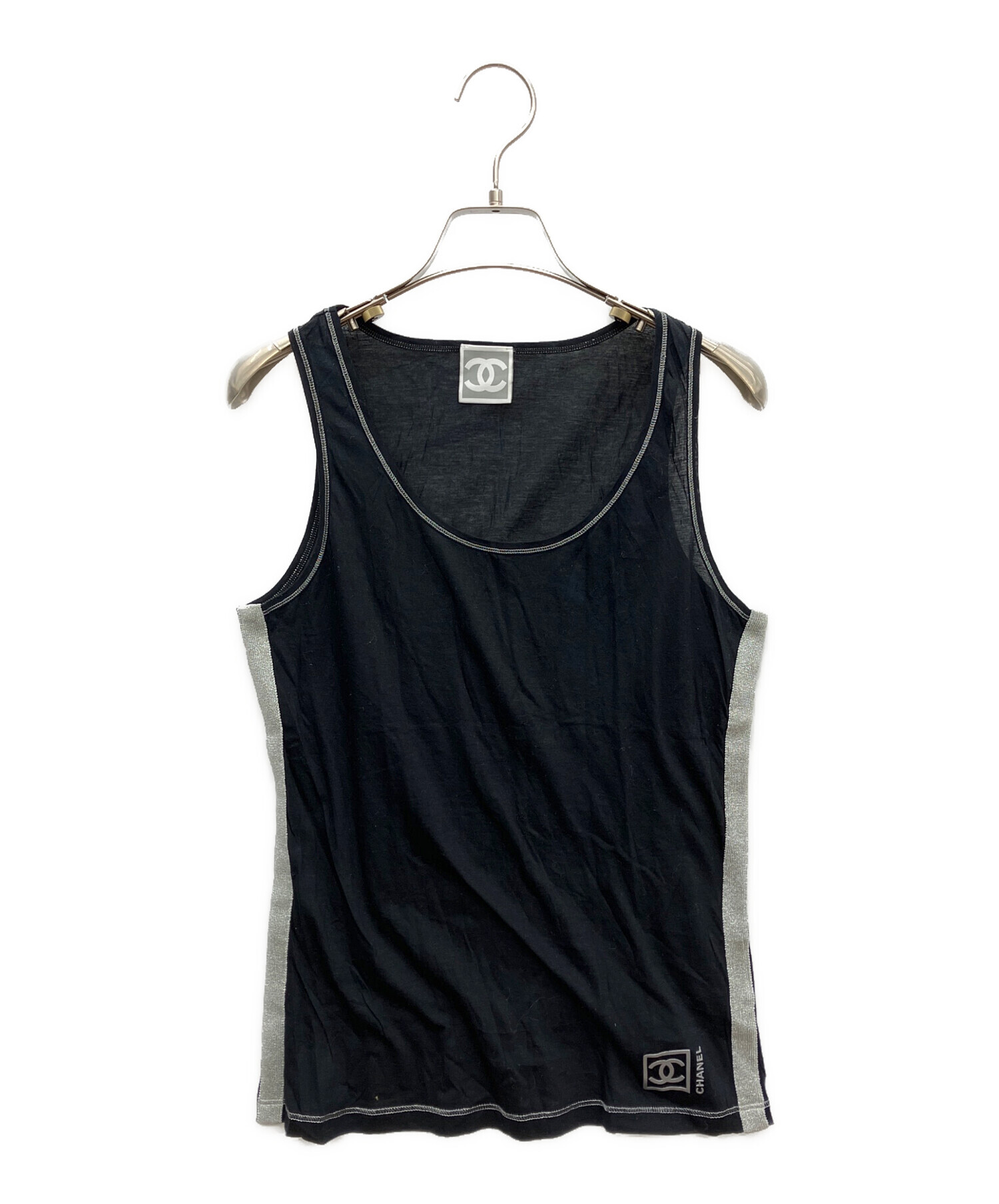 中古・古着通販】CHANEL (シャネル) タンクトップ ブラック サイズ:38