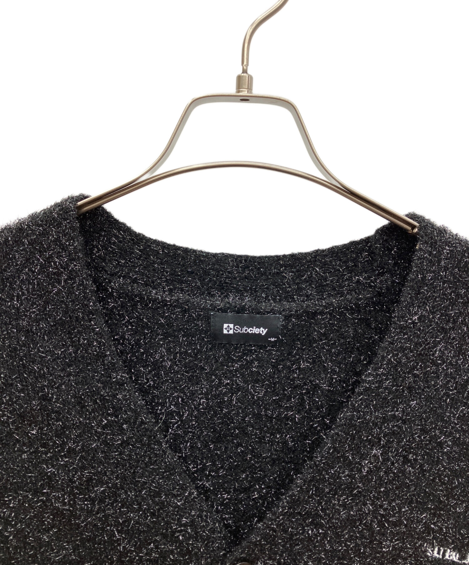 中古・古着通販】SUBCIETY (サブサエティ) 薄手カーディガン ブラック 