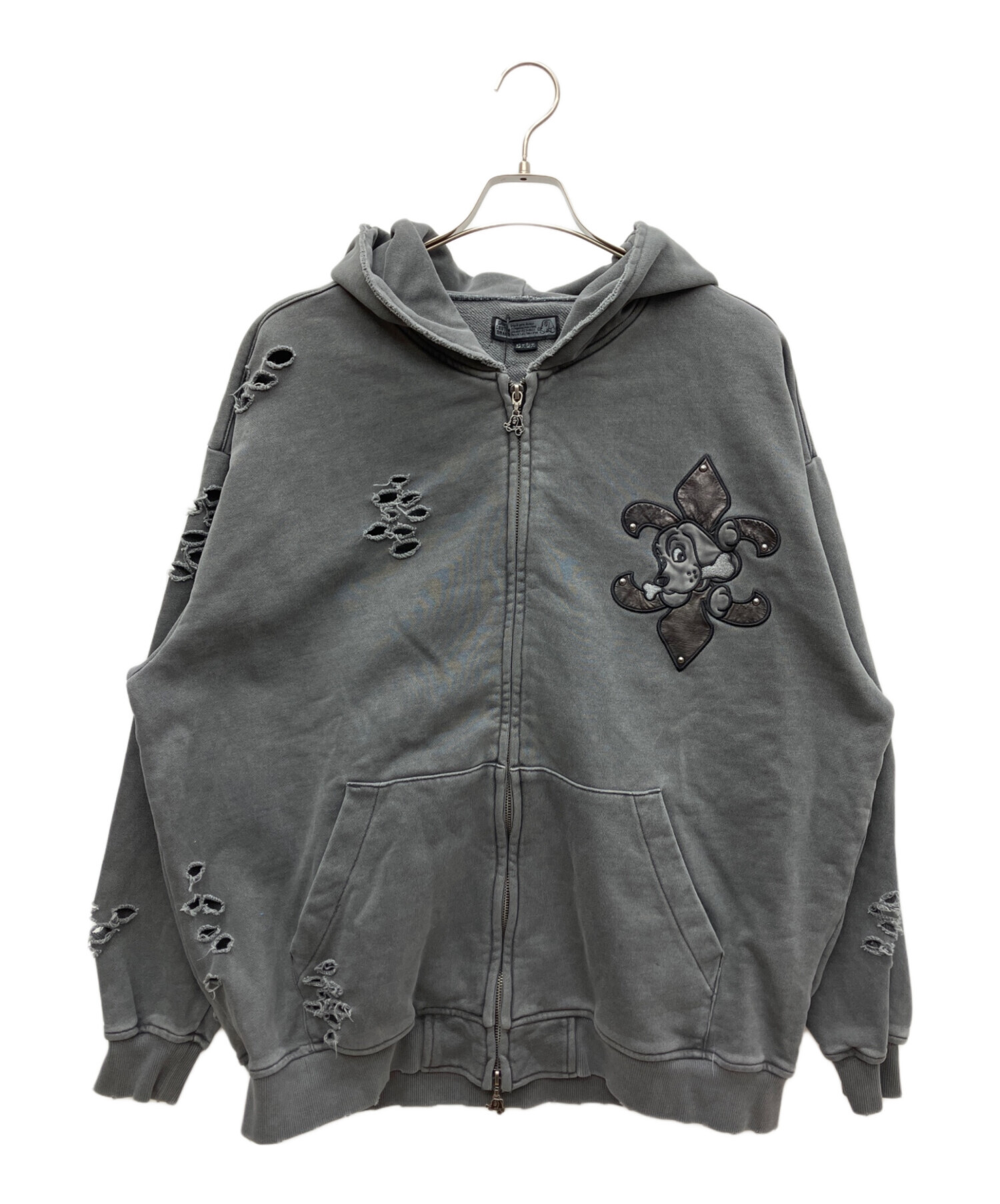 中古・古着通販】GALFY (ガルフィー) ジップパーカー グレー サイズ