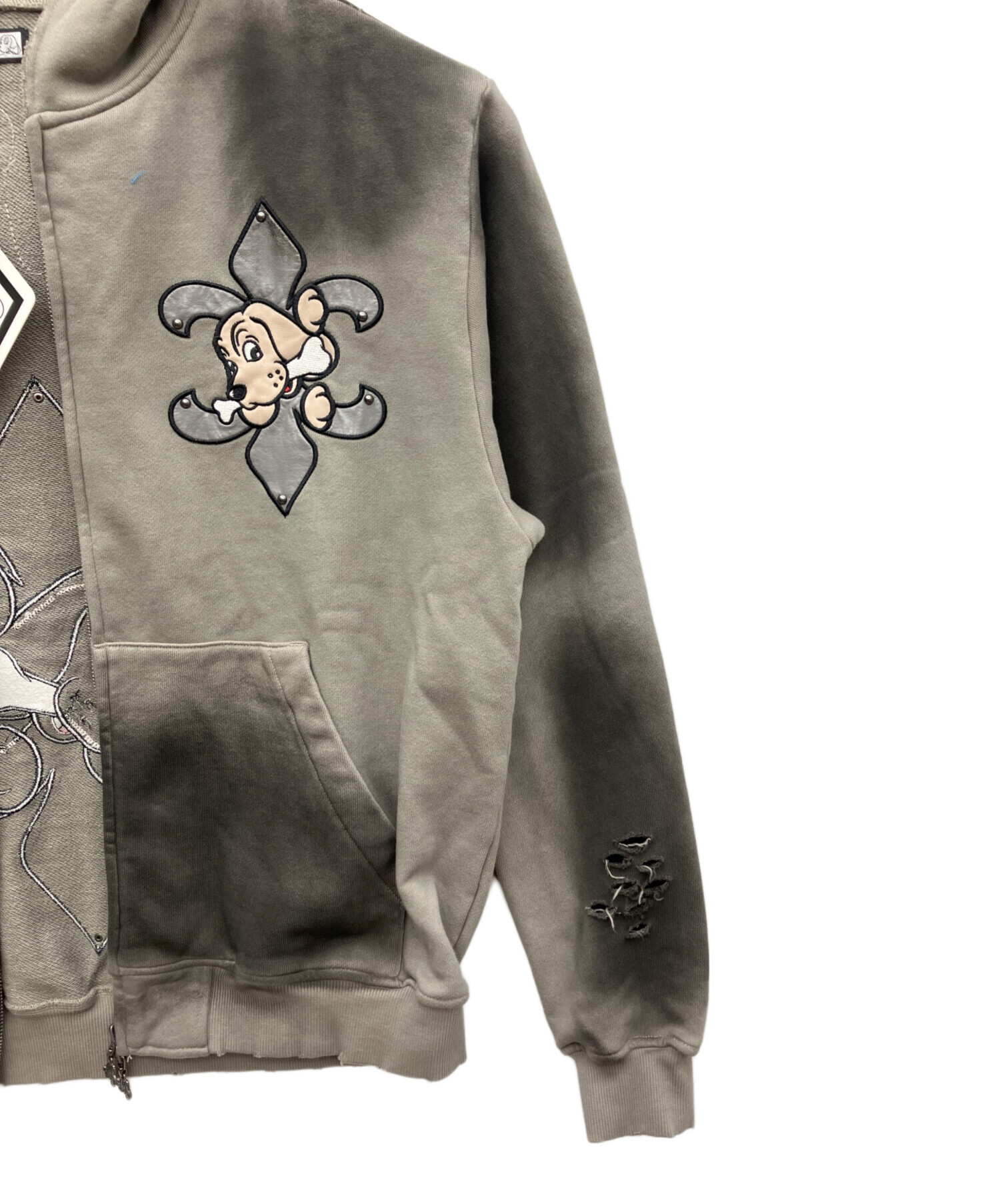 中古・古着通販】GALFY (ガルフィー) ジップパーカー カーキ サイズ