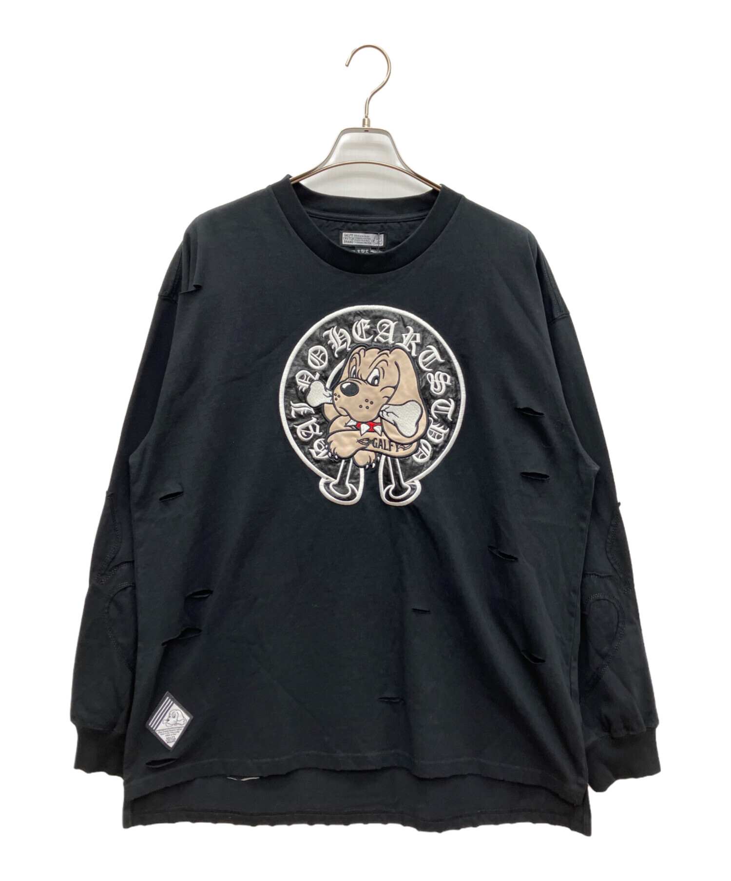 中古・古着通販】GALFY (ガルフィー) ロングスリーブTシャツ ブラック 