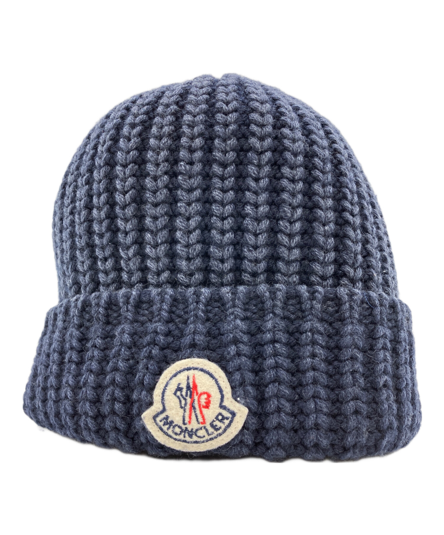 中古・古着通販】MONCLER (モンクレール) ニット帽 ネイビー｜ブランド