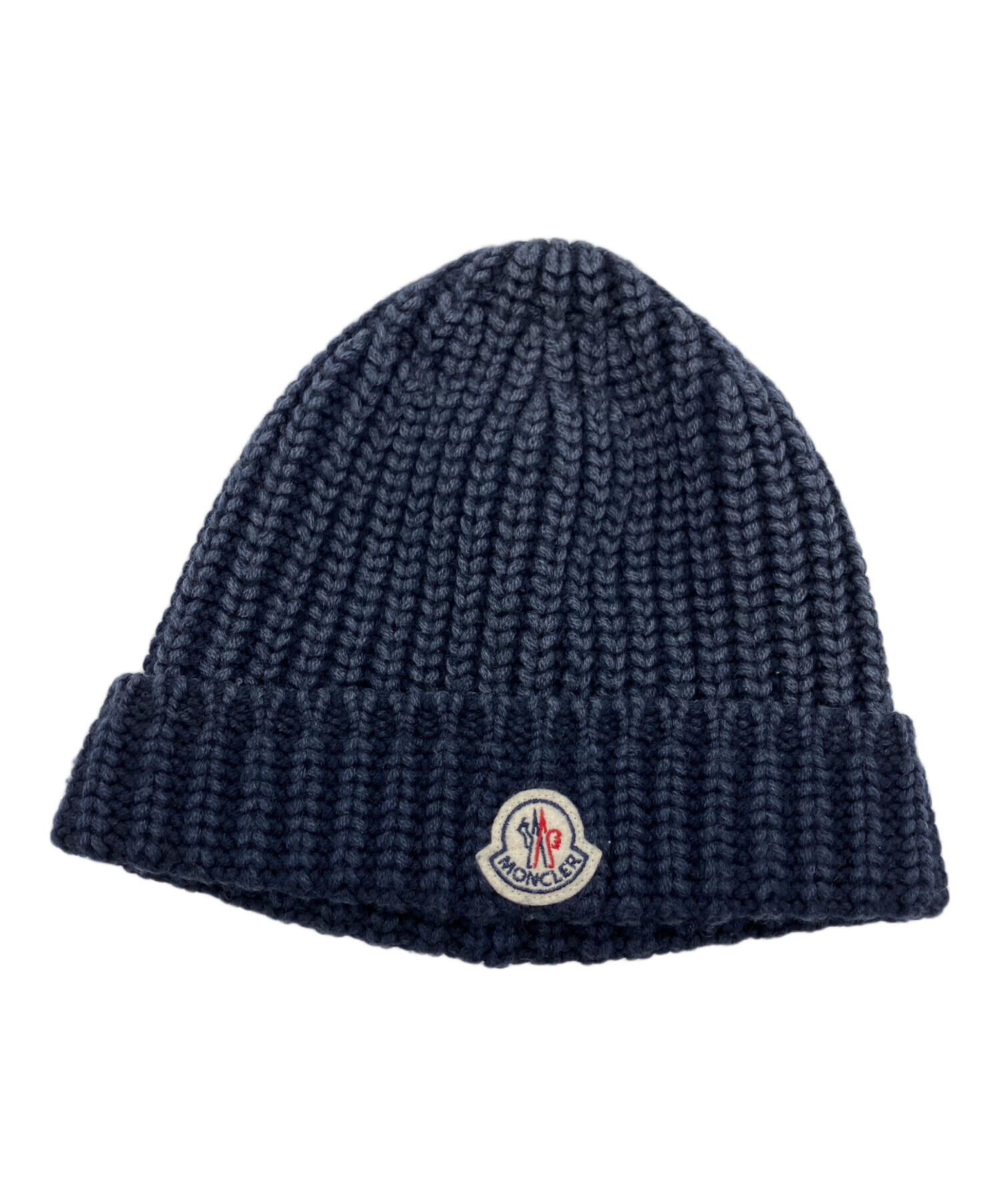 中古・古着通販】MONCLER (モンクレール) ニット帽 ネイビー｜ブランド