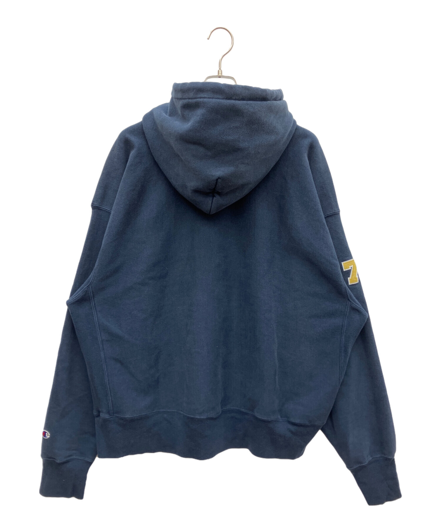 CHAMPION チャンピオン パーカー S 紺 【古着】【中古】【送料無料】 中古・古着通販】Champion (チャンピオン) プルオーバーパーカー