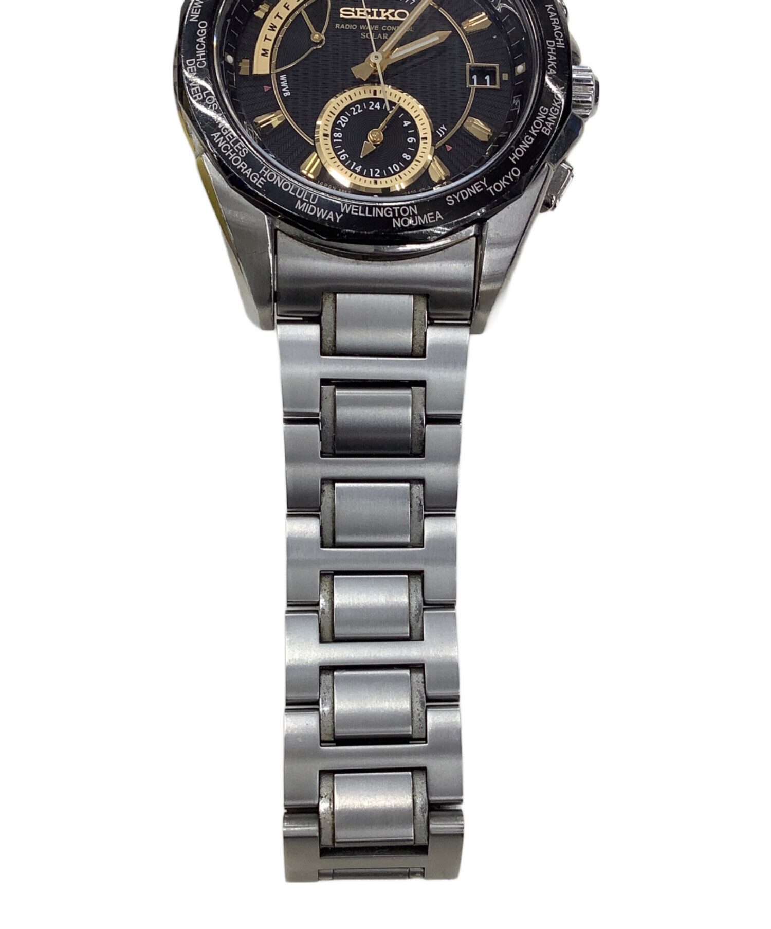 中古・古着通販】SEIKO (セイコー) 腕時計 ブラック｜ブランド・古着