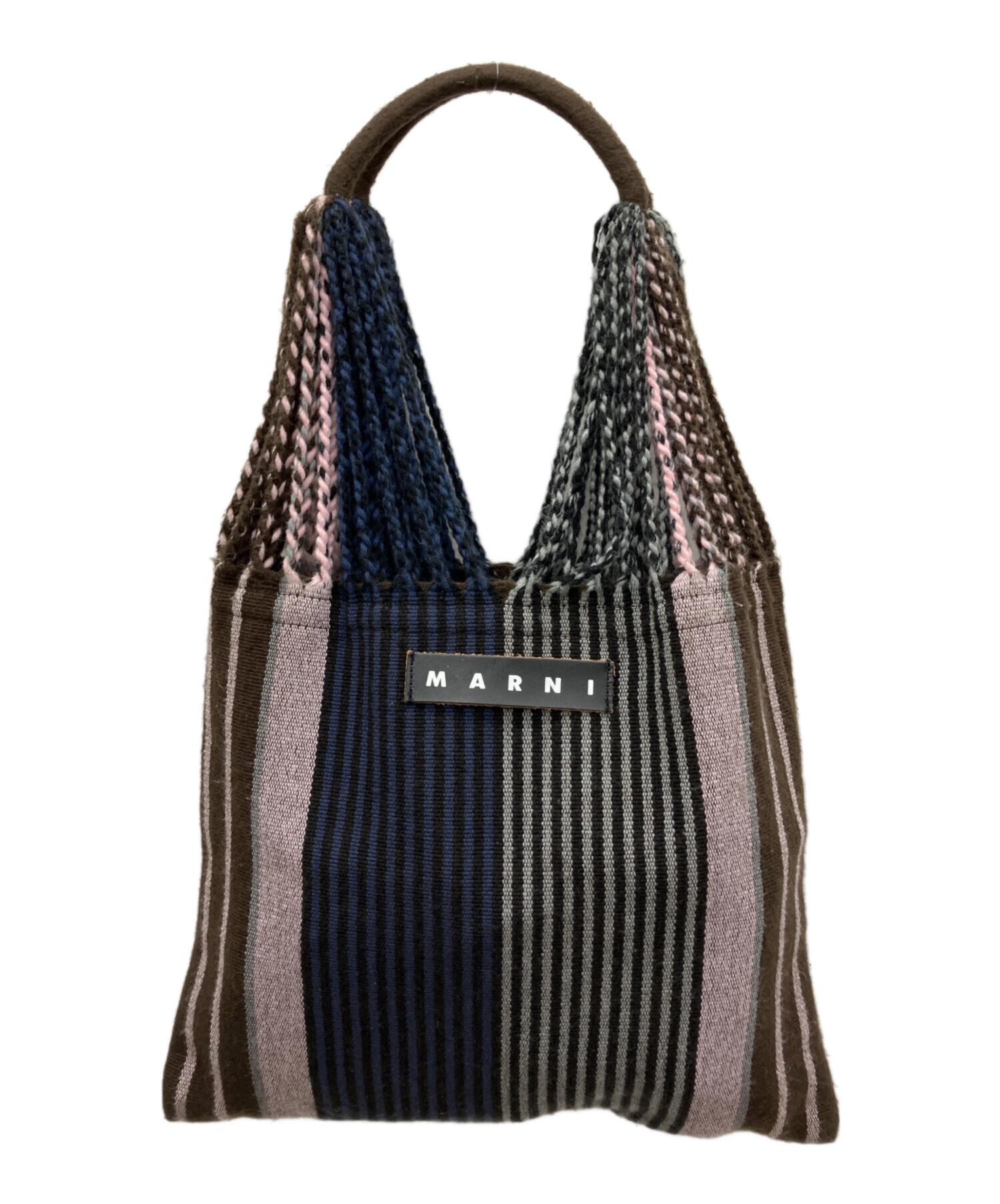 中古・古着通販】MARNI (マルニ) ハンモックバッグ ブラウン×ピンク 