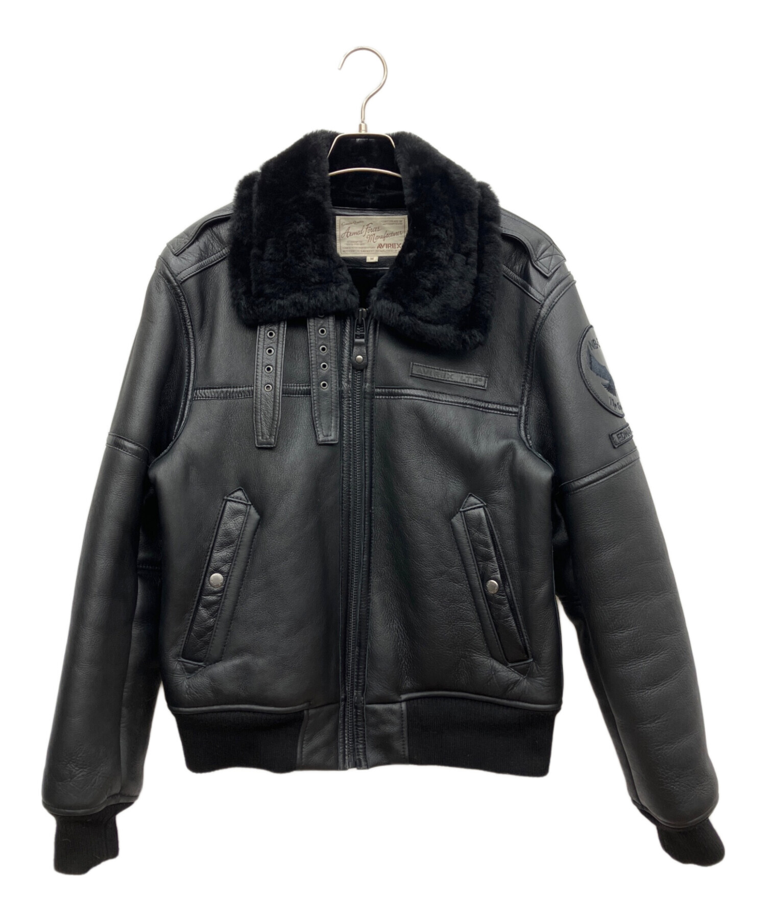 ス*ー様 AVIREX USA レザージャケット ボンバー 中古・古着通販】AVIREX (アヴィレックス) TYPE B-3 ムートンボンバー