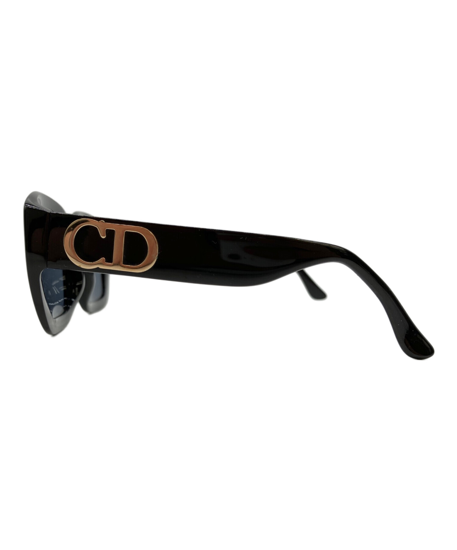 付属品完備✨ 美品 Dior ブラック ゴールド フレーム サングラス ロゴ 中古・古着通販】Christian Dior (クリスチャン ディオール