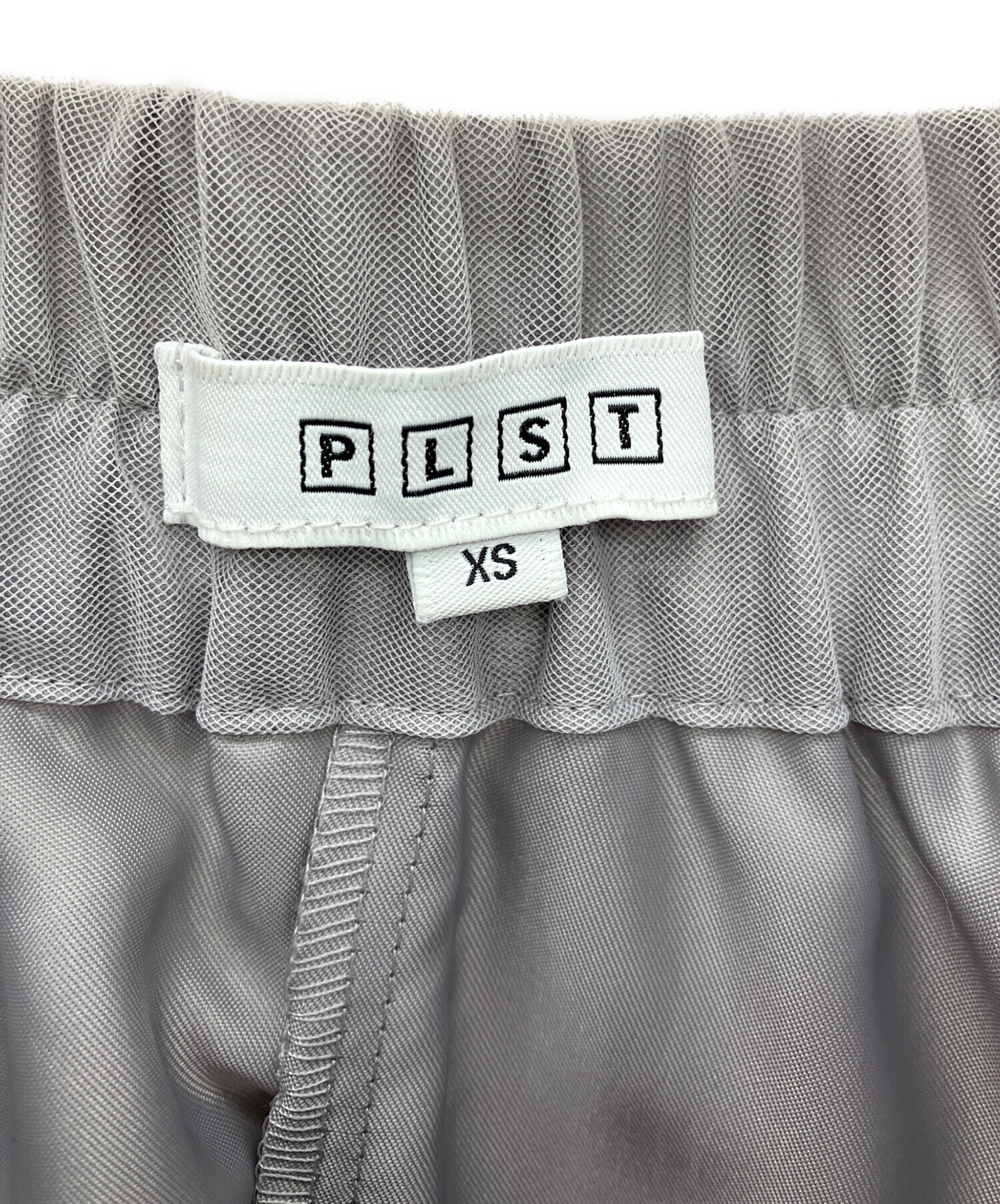 プラステ PLST カットソー グレー 2  中古 中古・古着通販】PLST (プラステ) シャンブレーラップパンツ グレー