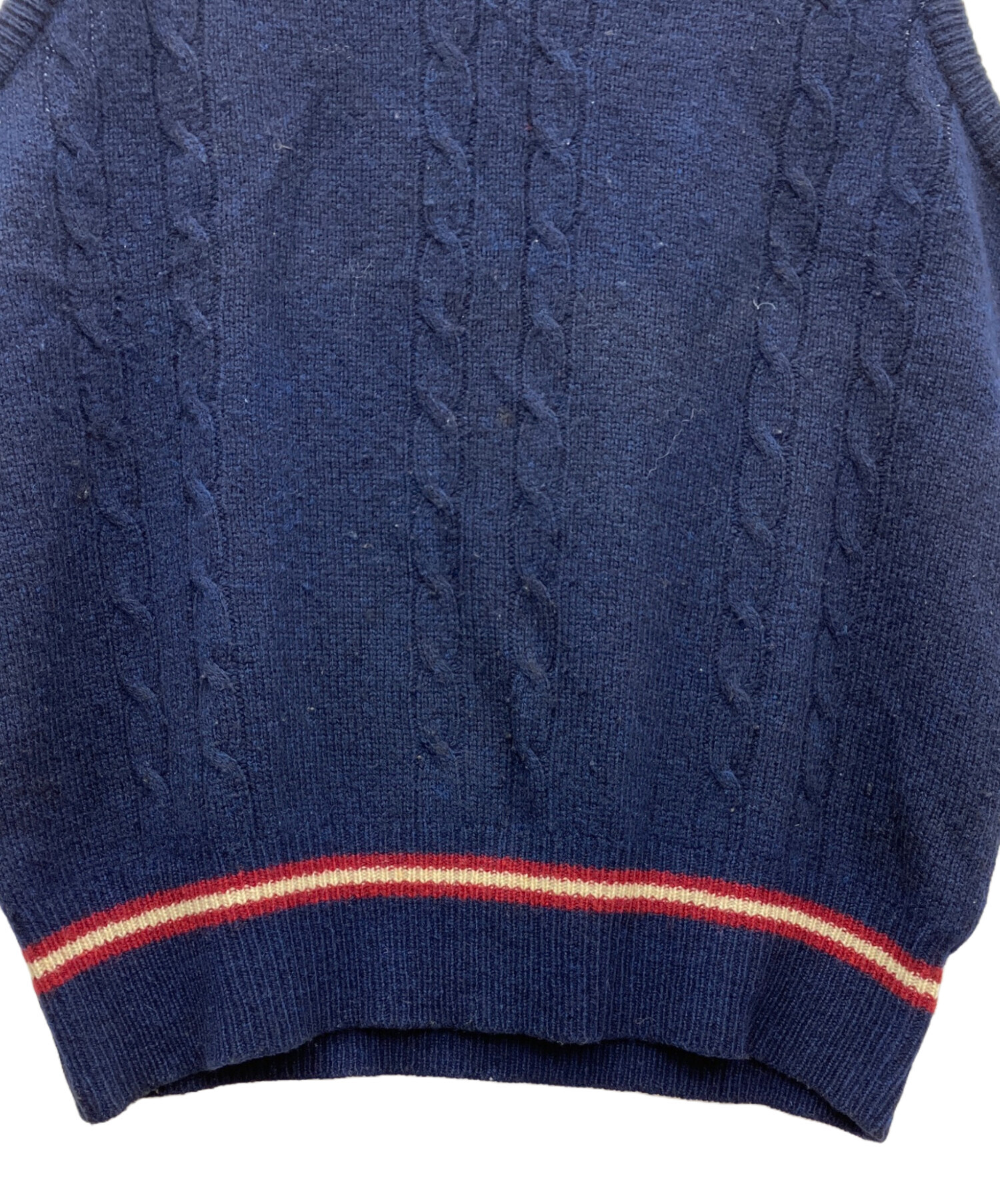 中古・古着通販】FRED PERRY (フレッドペリー) ニットベスト ネイビー