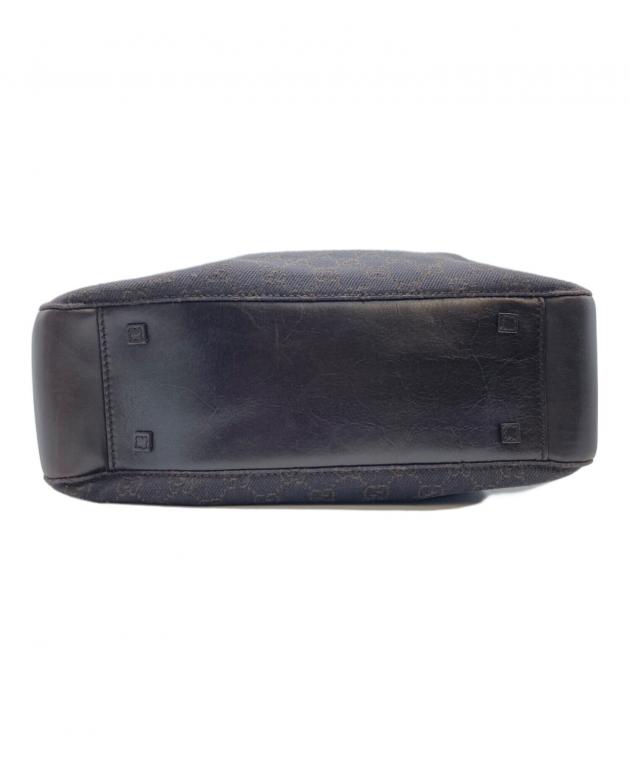 GGパターン 黒 キャンバス ハンドバッグ中古 中古・古着通販】GUCCI (グッチ) GGキャンバスハンドバッグ ブラウン