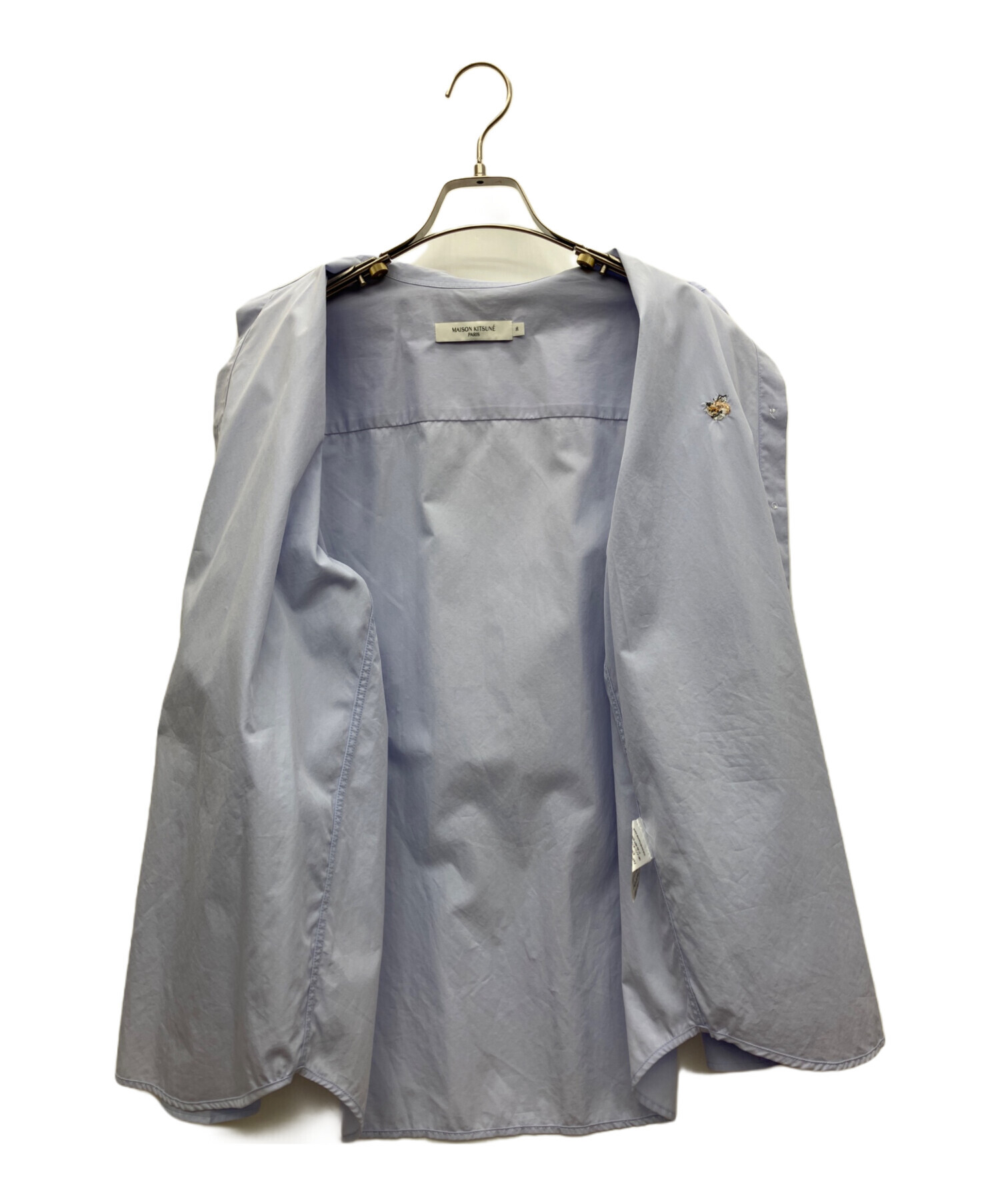 中古・古着通販】maison kitsune (メゾンキツネ) 長袖シャツ ブルー 