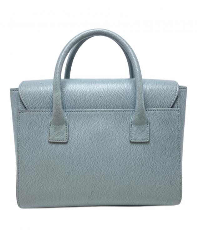 FURLA 2way メトロポリス サッチェル バッグ グレー 中古・古着通販】FURLA (フルラ) メトロポリスサッチェルバッグ ブルー
