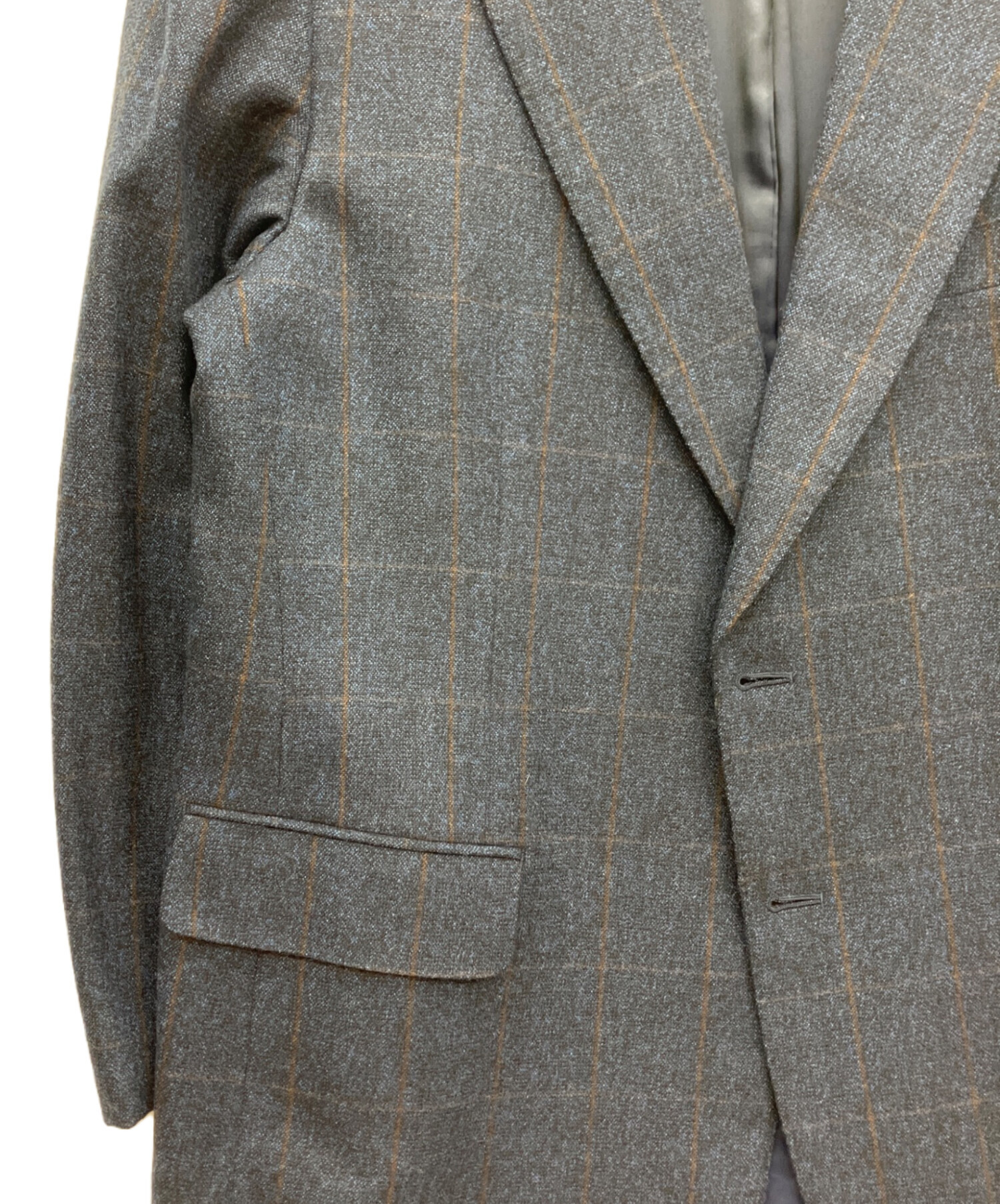 【シクロウェポン】アクアスキュータム 千鳥格子 シルク 100BB5 L 中古・古着通販】Aquascutum (アクアスキュータム) ウール テーラード