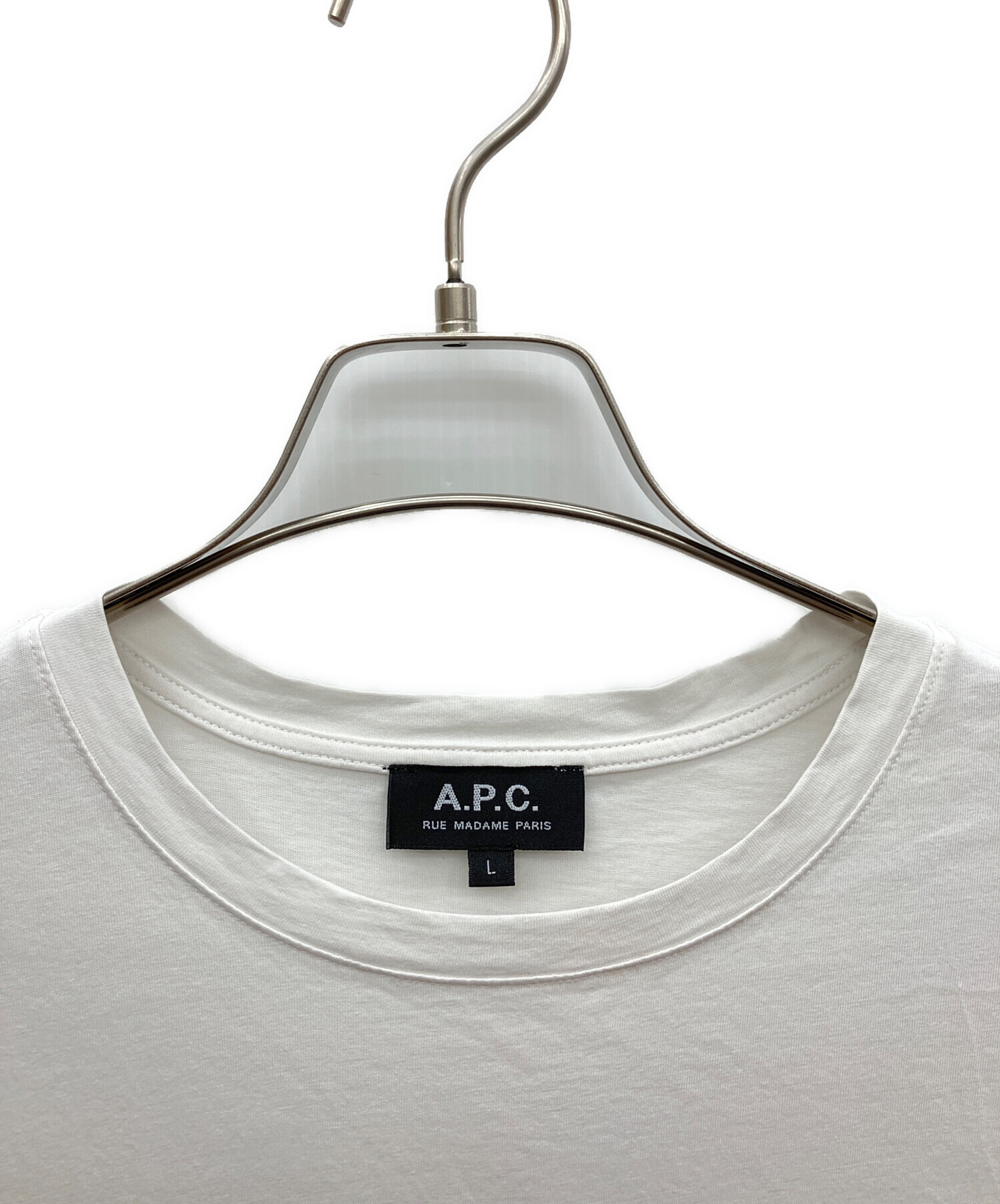 中古・古着通販】A.P.C. (アーペーセー) 半袖Tシャツ ホワイト サイズ 