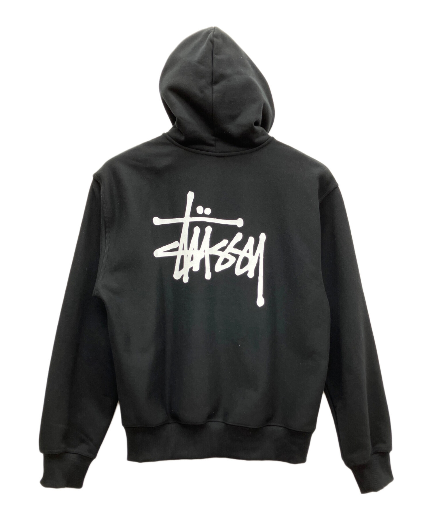 中古・古着通販】stussy (ステューシー) ロゴジップパーカー ブラック 中古・古着通販】stussy (ステューシー) ロゴジップパーカー ブラック